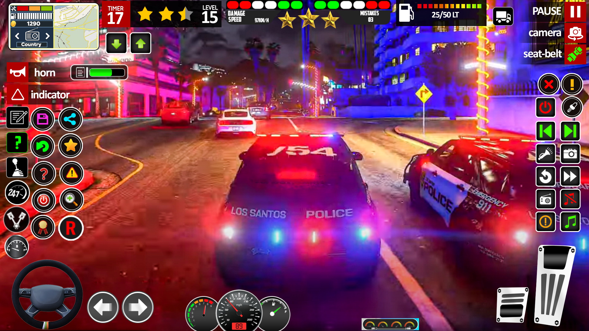 اسکرین شات 4 برنامه US Police Car Games 3D
