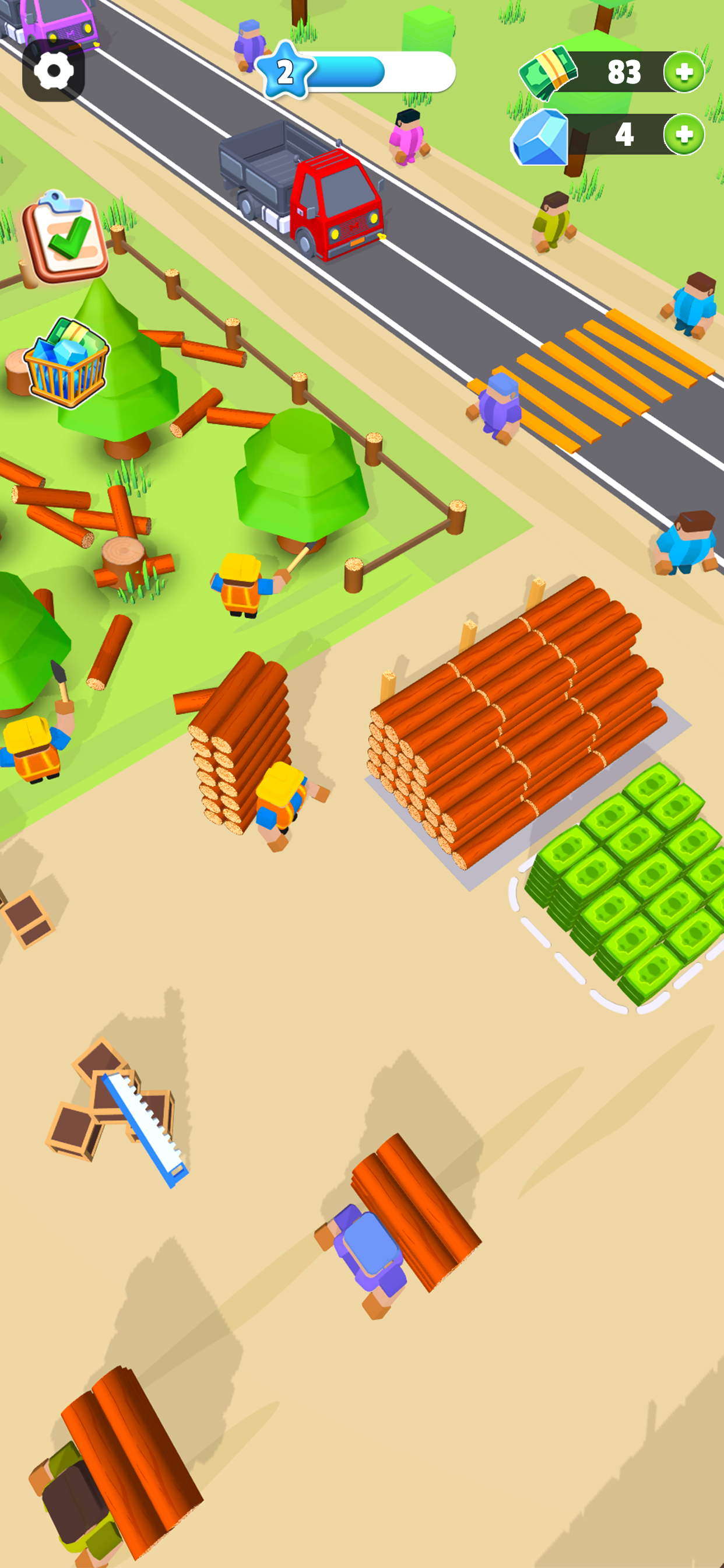 اسکرین شات 1 بازی Wood Factory – Lumber Tycoon