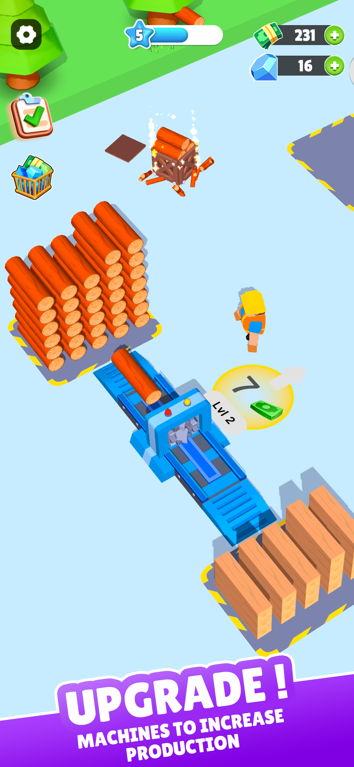 اسکرین شات 3 بازی Wood Factory – Lumber Tycoon