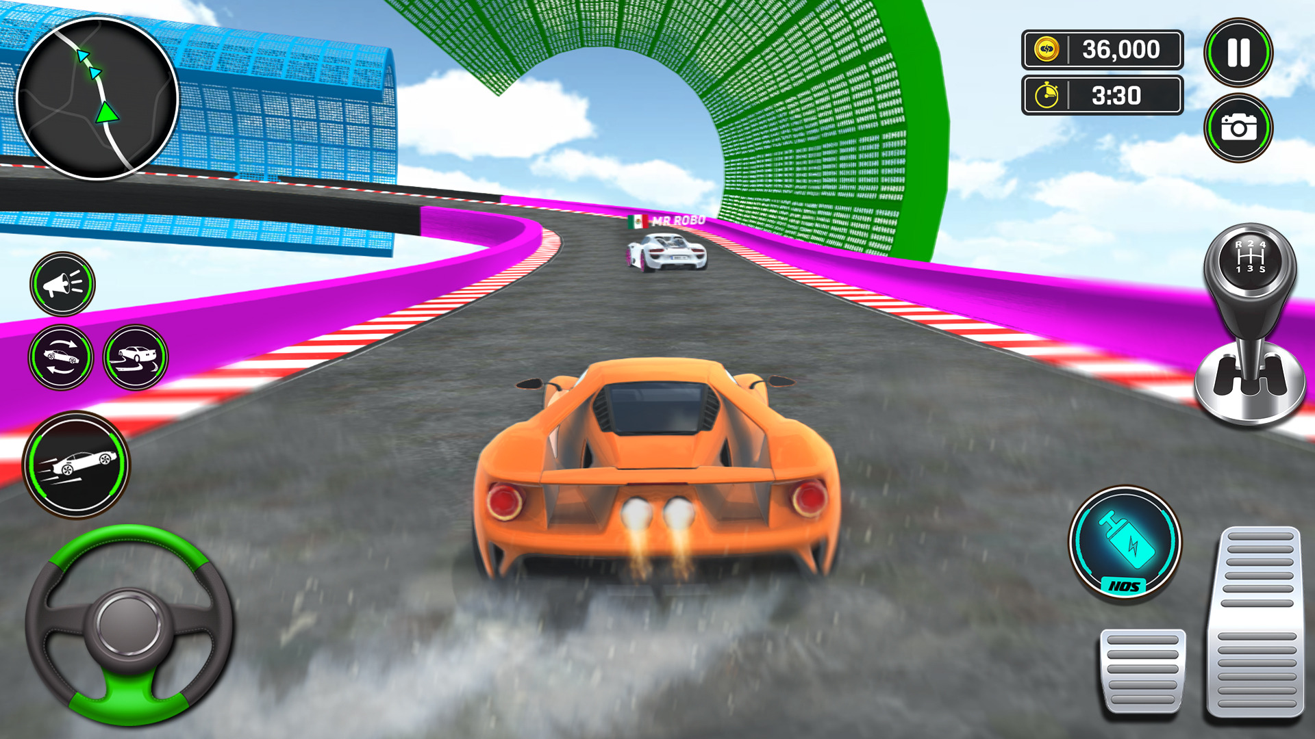 اسکرین شات 5 بازی Superhero Car Ramp Stunt Games