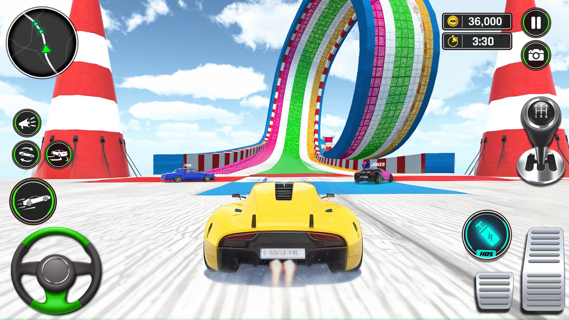 اسکرین شات 4 بازی Superhero Car Ramp Stunt Games