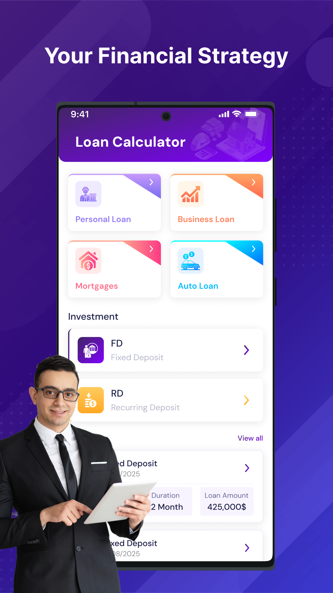 اسکرین شات 1 برنامه PayPlan: EMI Loan Calculator