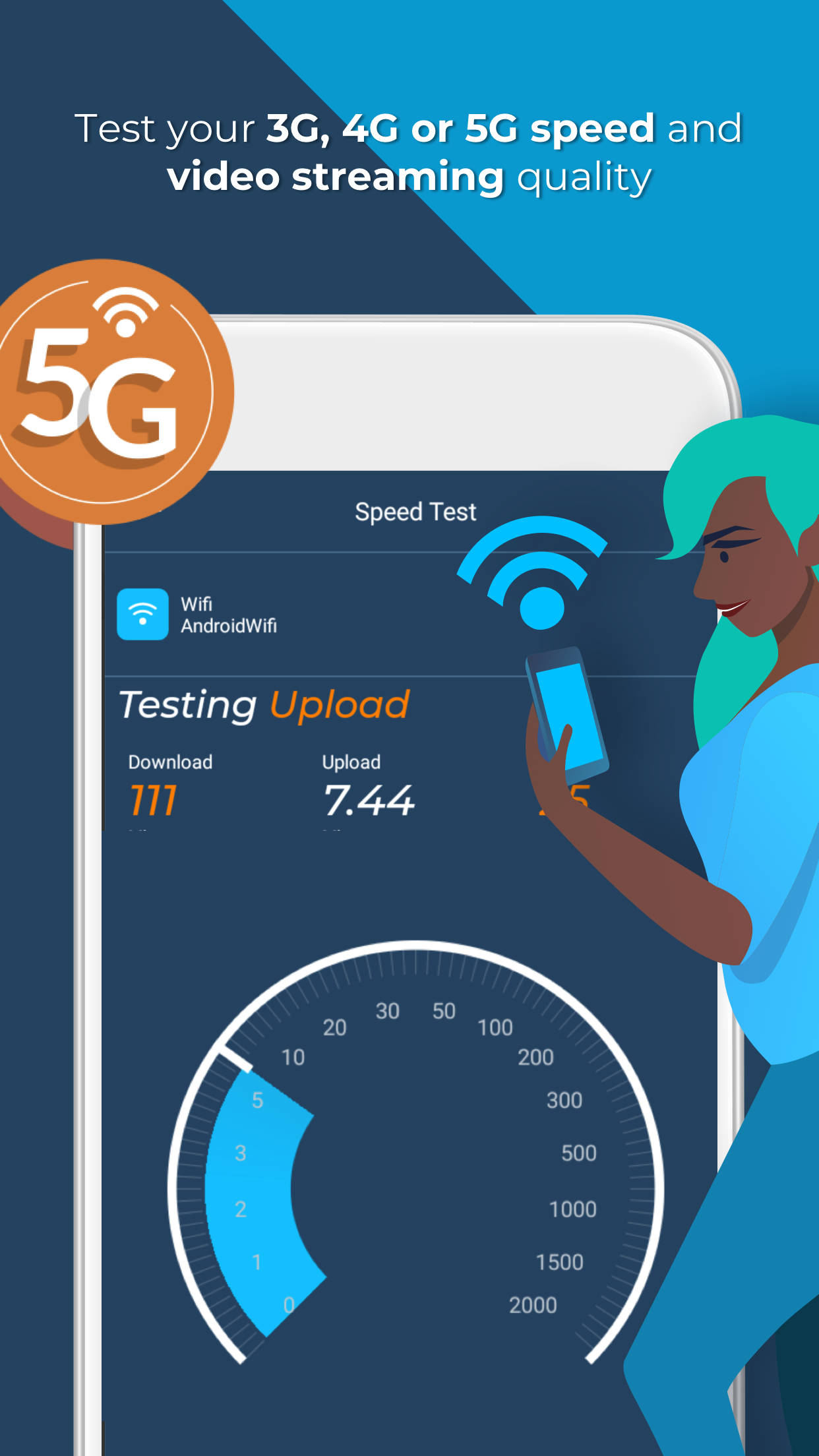 اسکرین شات 1 برنامه Opensignal - 5G, 4G Speed Test