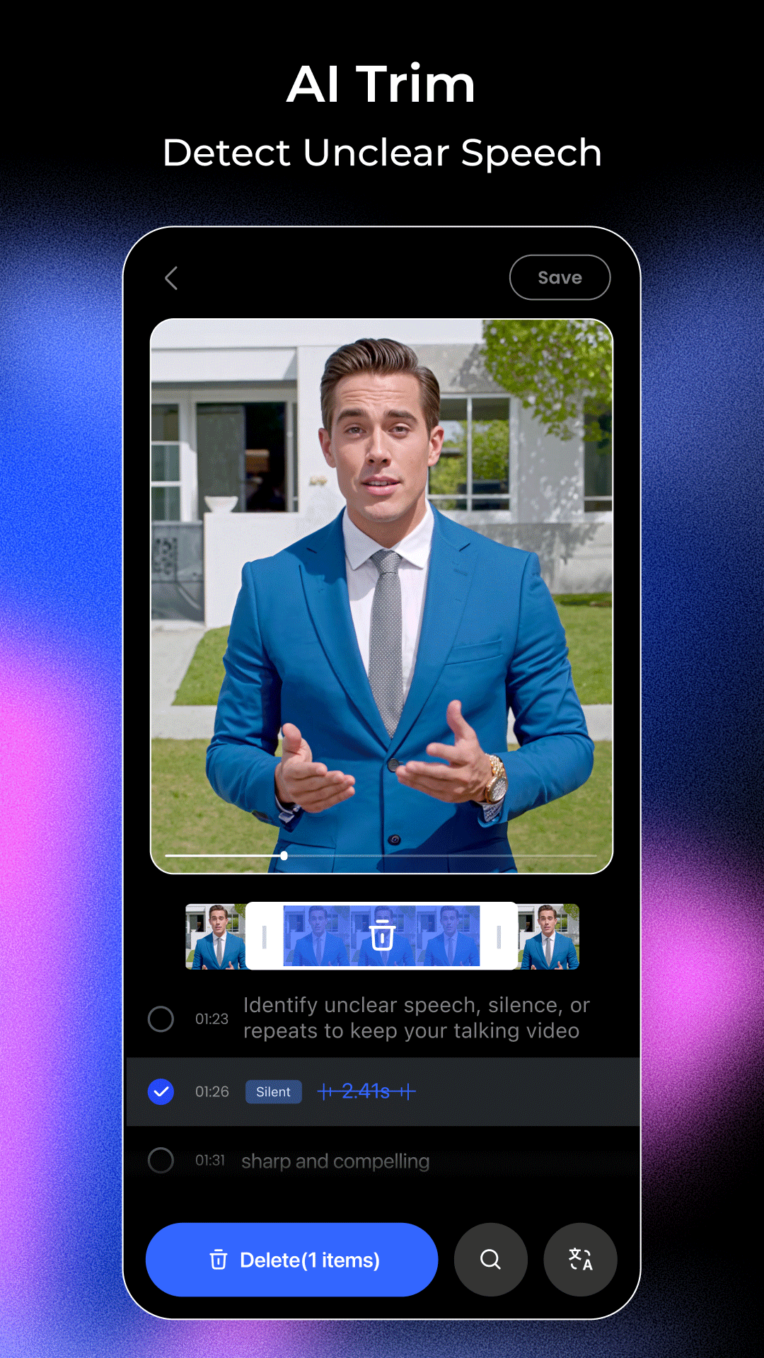 اسکرین شات 7 برنامه Vmake: AI Talking Video Editor