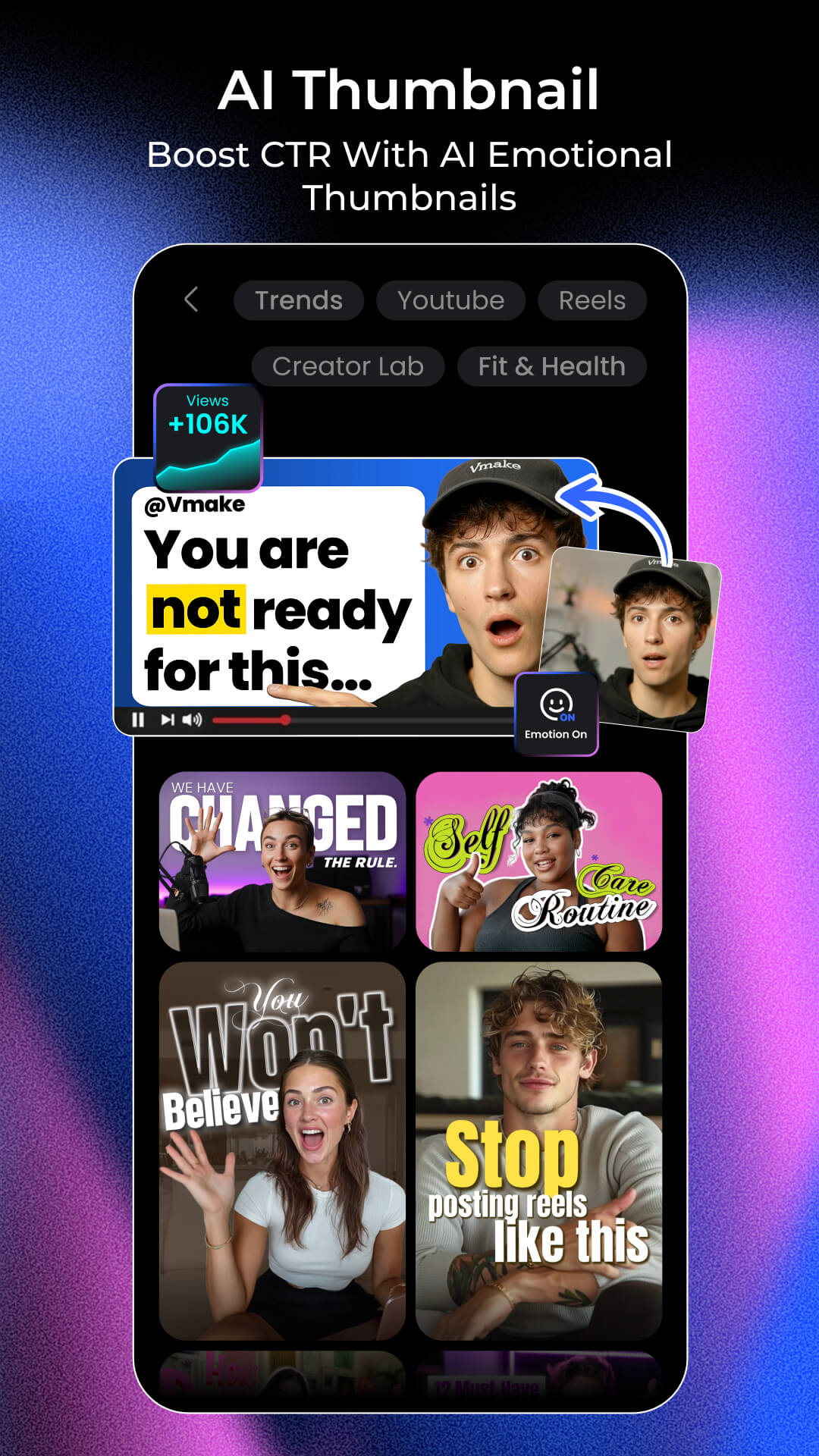 اسکرین شات 3 برنامه Vmake: AI Talking Video Editor