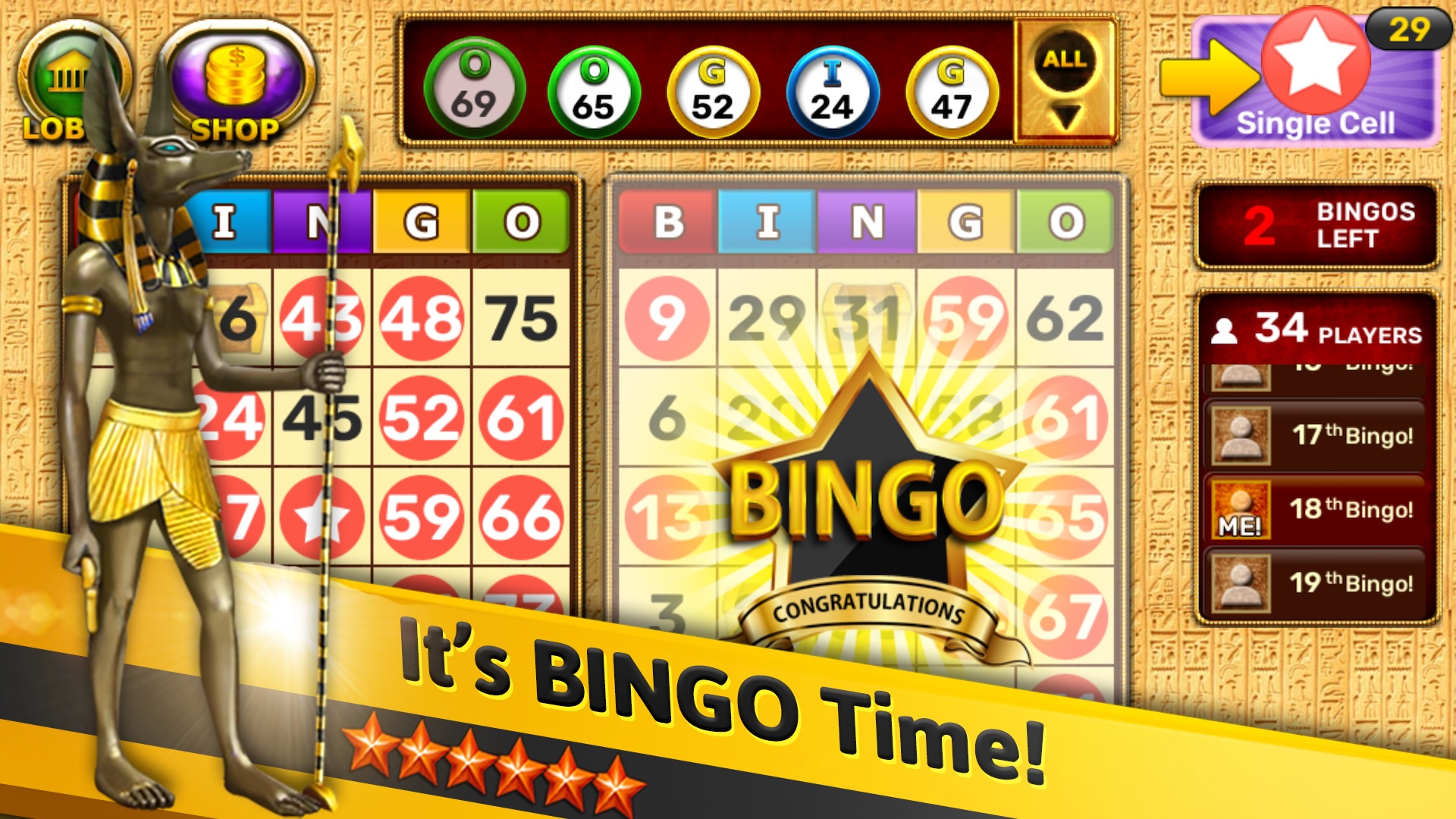 اسکرین شات 1 بازی Bingo - Pharaoh's Way