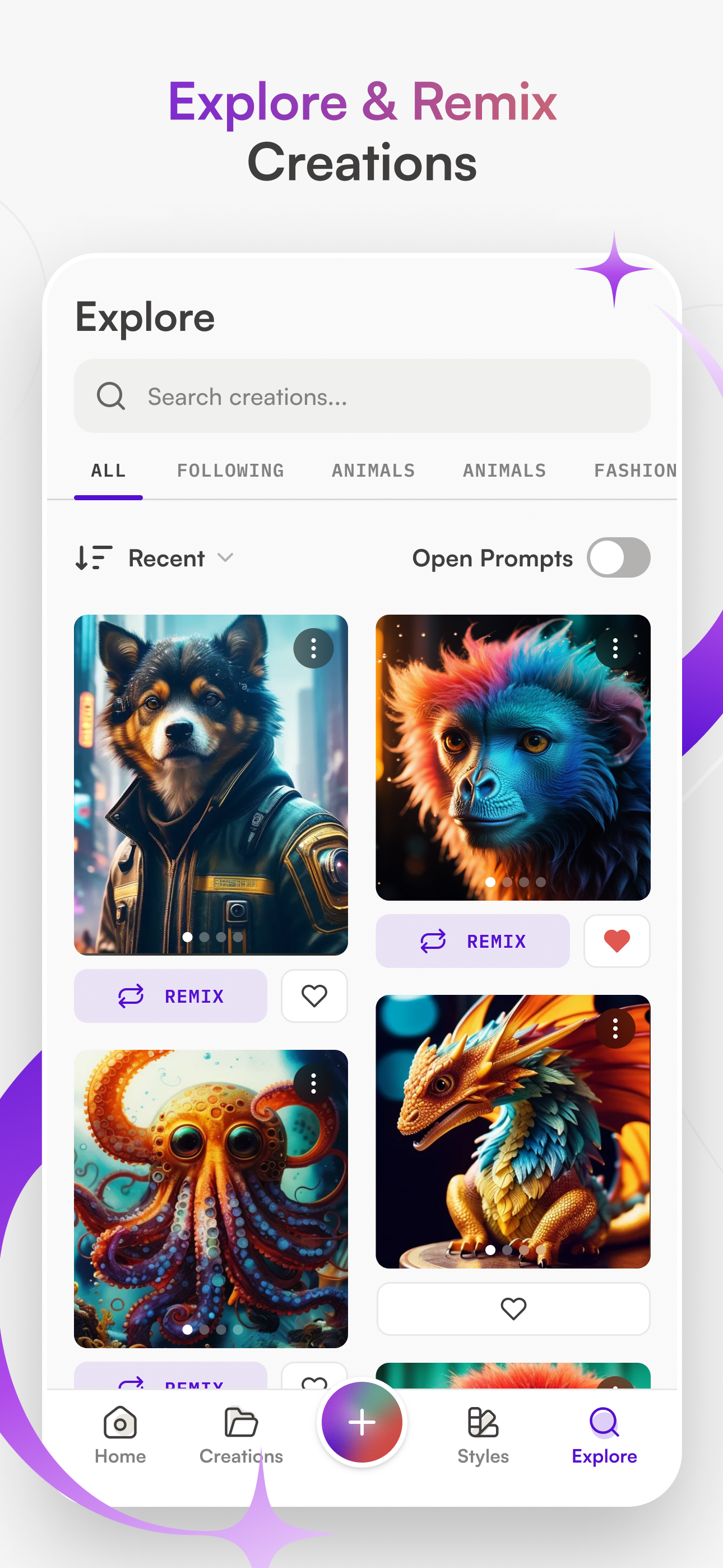 اسکرین شات 5 برنامه starryai - AI Art Generator