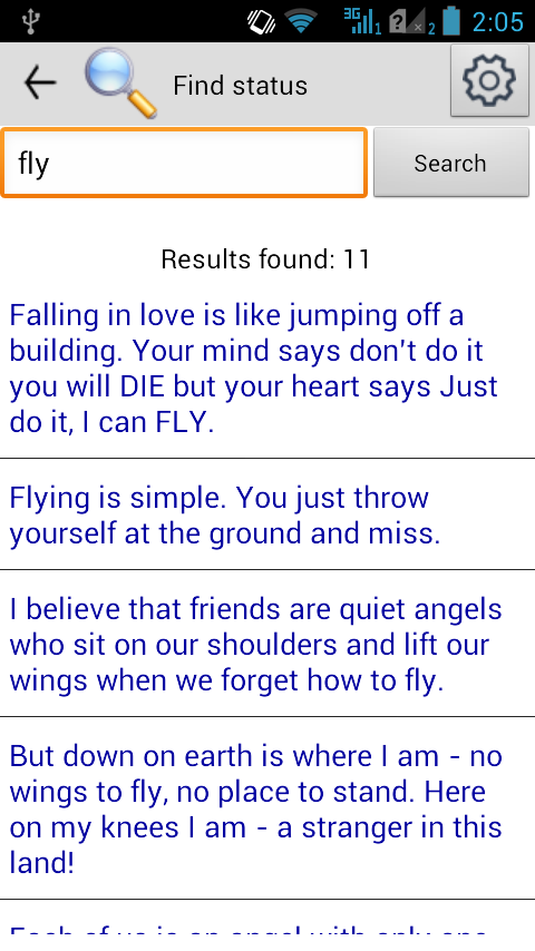 اسکرین شات 6 برنامه Statuses for all occasions