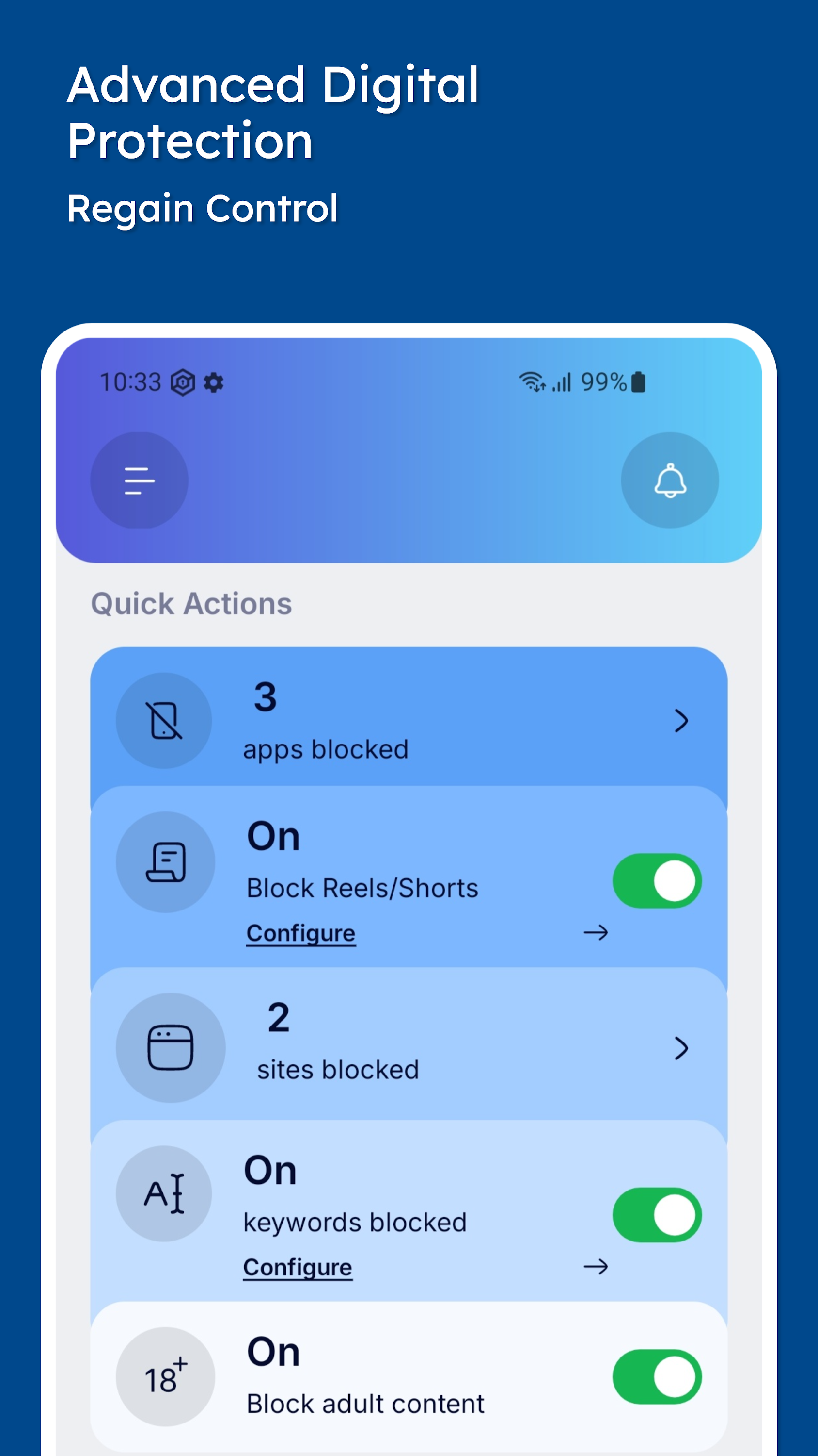 اسکرین شات 7 برنامه Stay Focused: Site/App Blocker