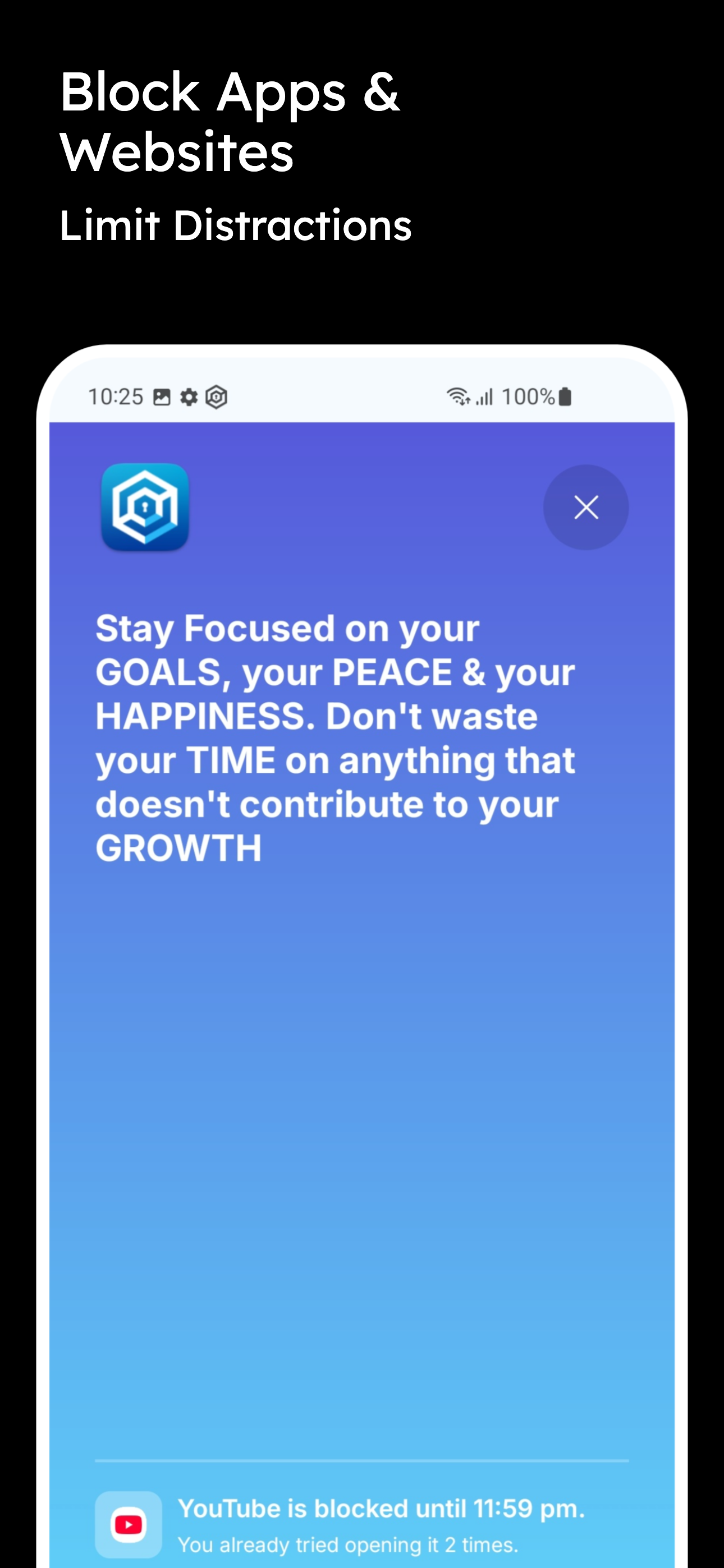 اسکرین شات 2 برنامه Stay Focused: Site/App Blocker