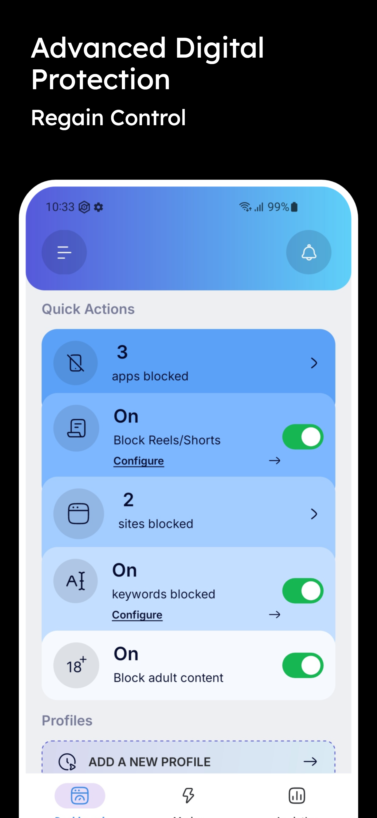 اسکرین شات 7 برنامه Stay Focused: Site/App Blocker