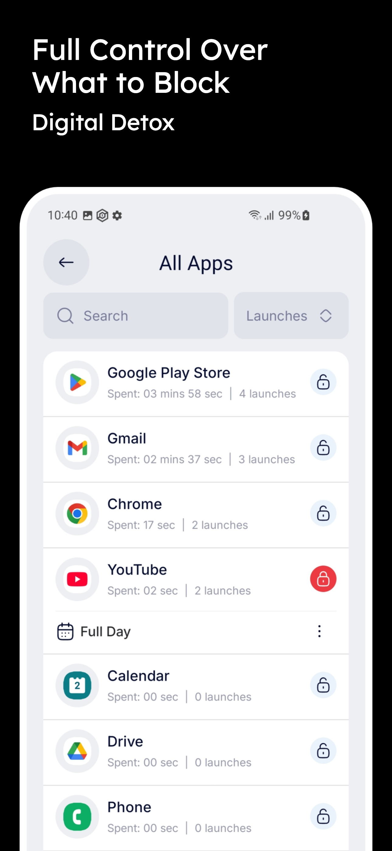 اسکرین شات 5 برنامه Stay Focused: Site/App Blocker