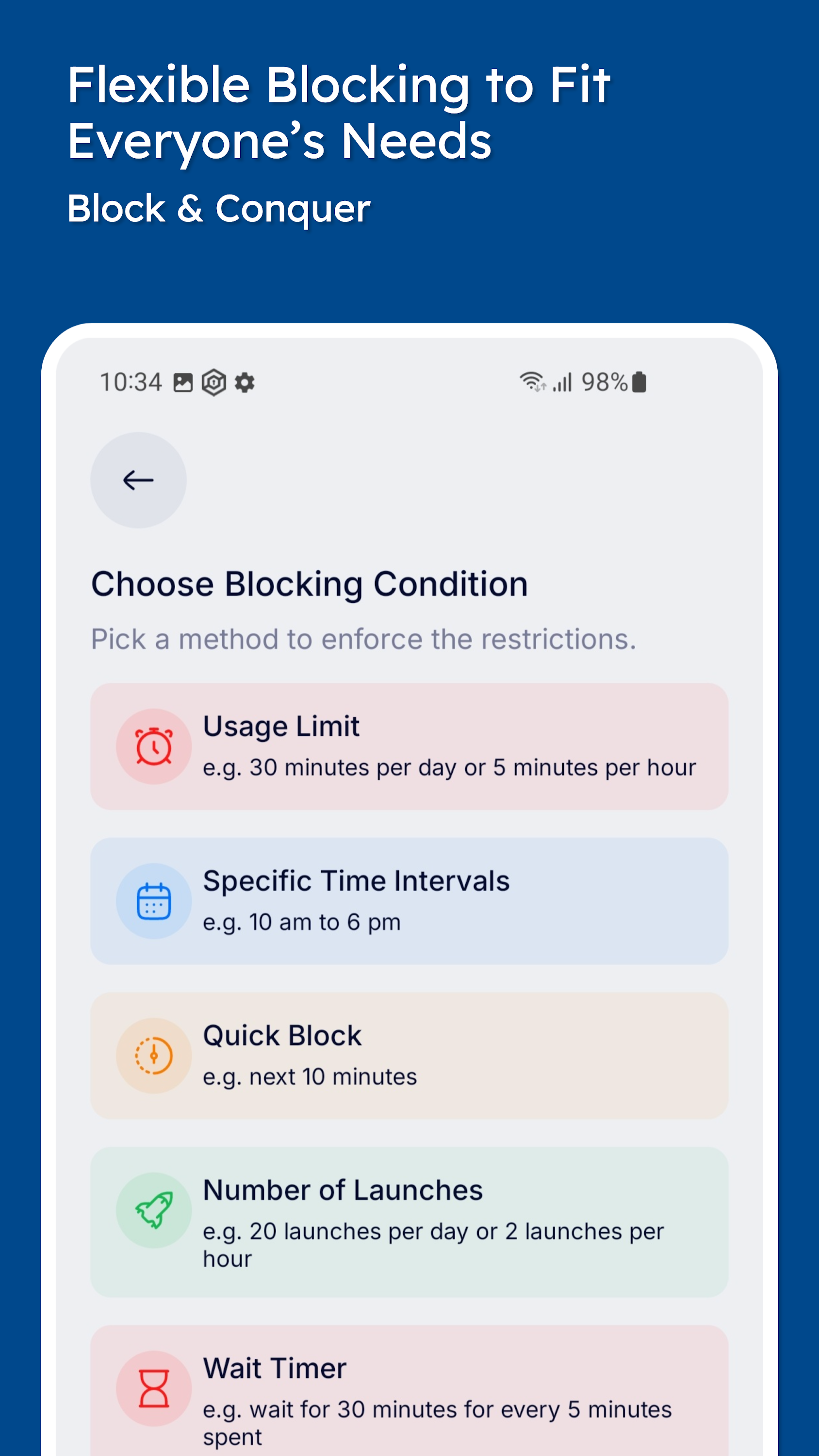 اسکرین شات 5 برنامه Stay Focused: Site/App Blocker