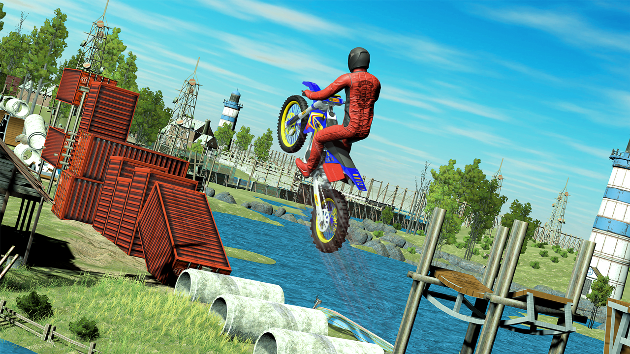 اسکرین شات 3 برنامه Bike Games: Stunt Racing Games