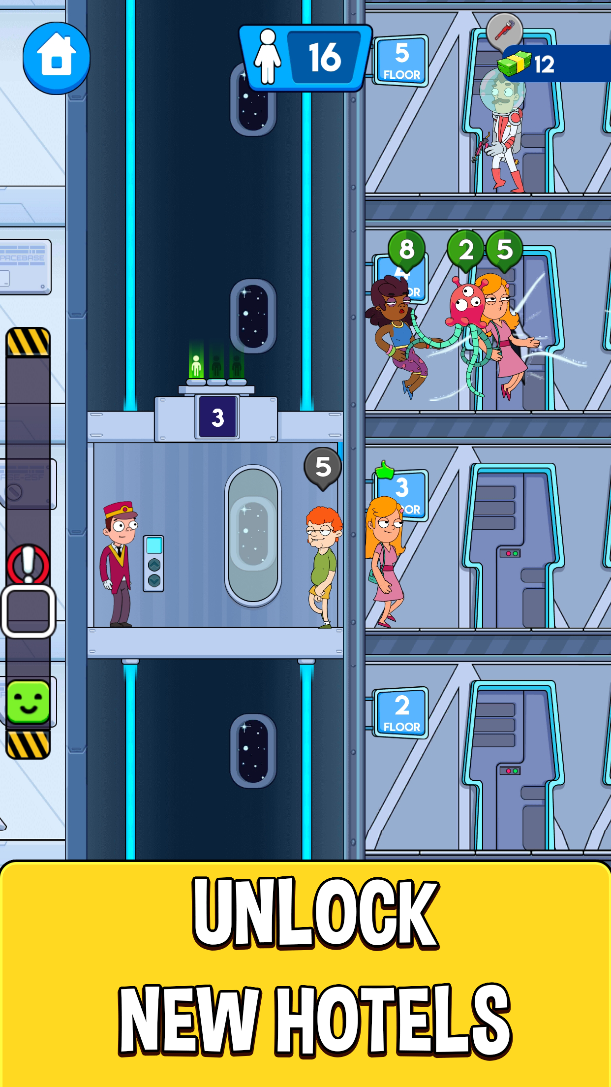 اسکرین شات 5 بازی Hotel Elevator: Lift simulator