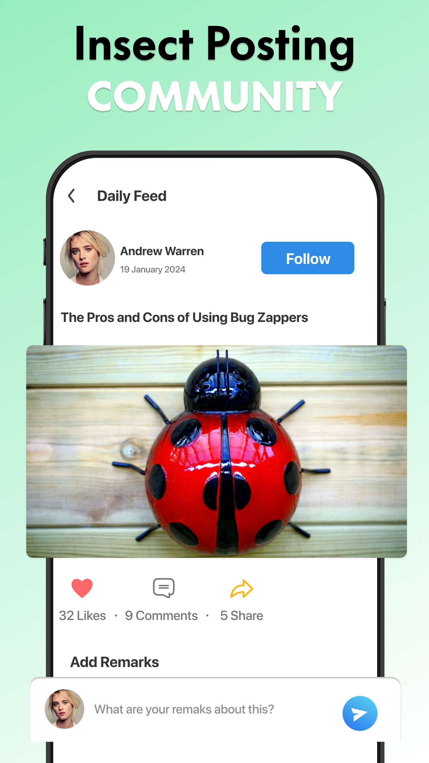 اسکرین شات 6 برنامه Bug Identifier AI: Insect ID