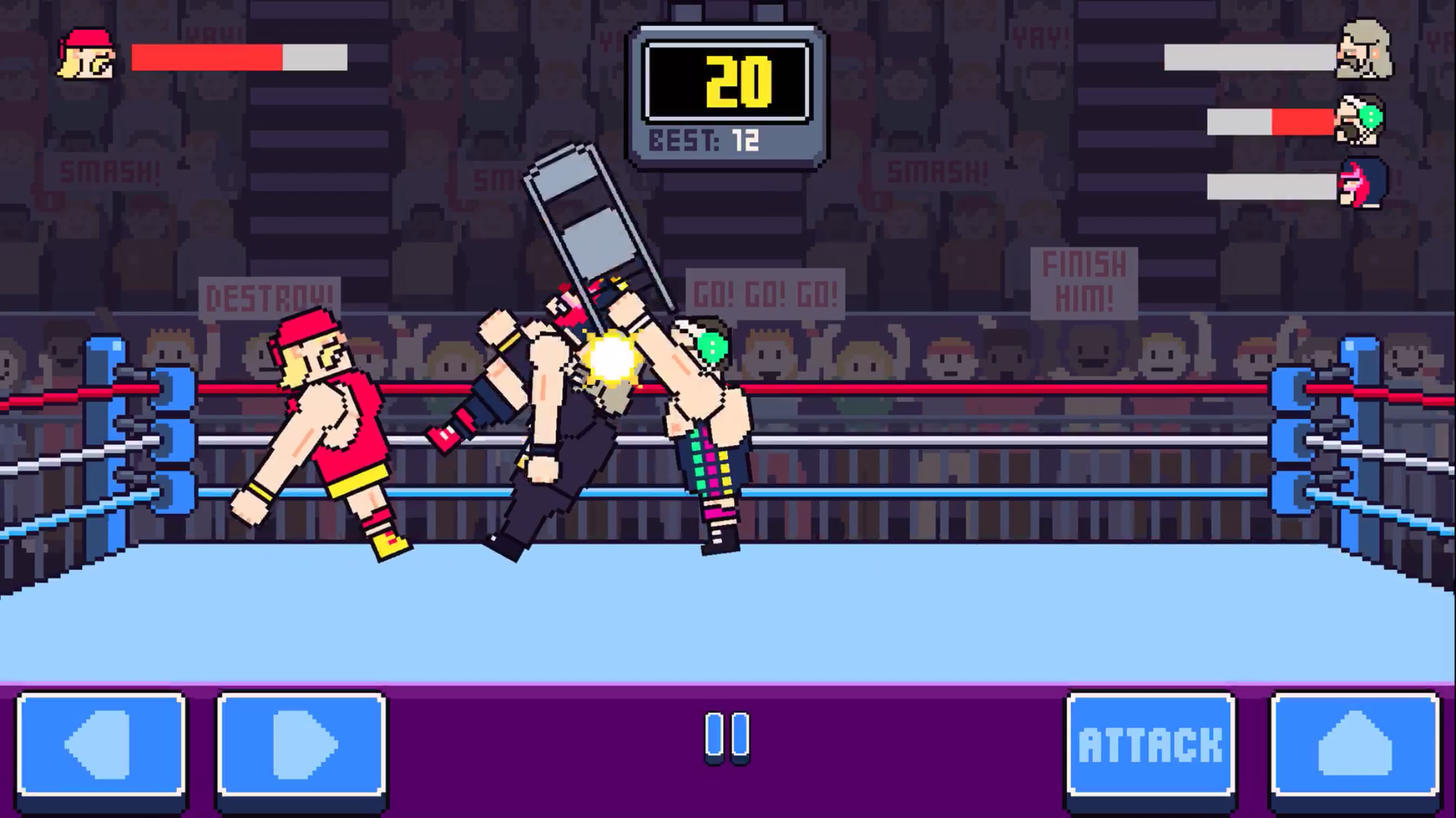 اسکرین شات 5 بازی Rowdy Wrestling