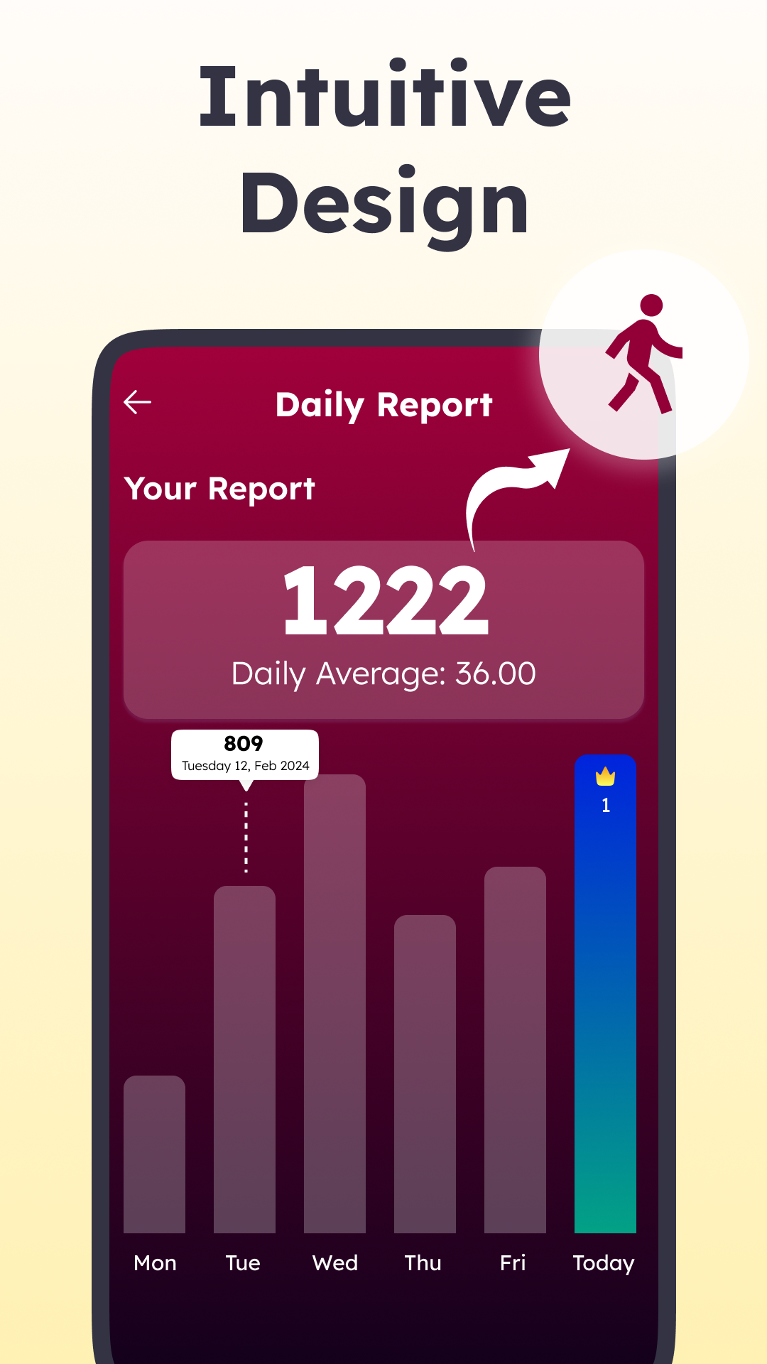 اسکرین شات 3 برنامه Step Counter & Pedometer