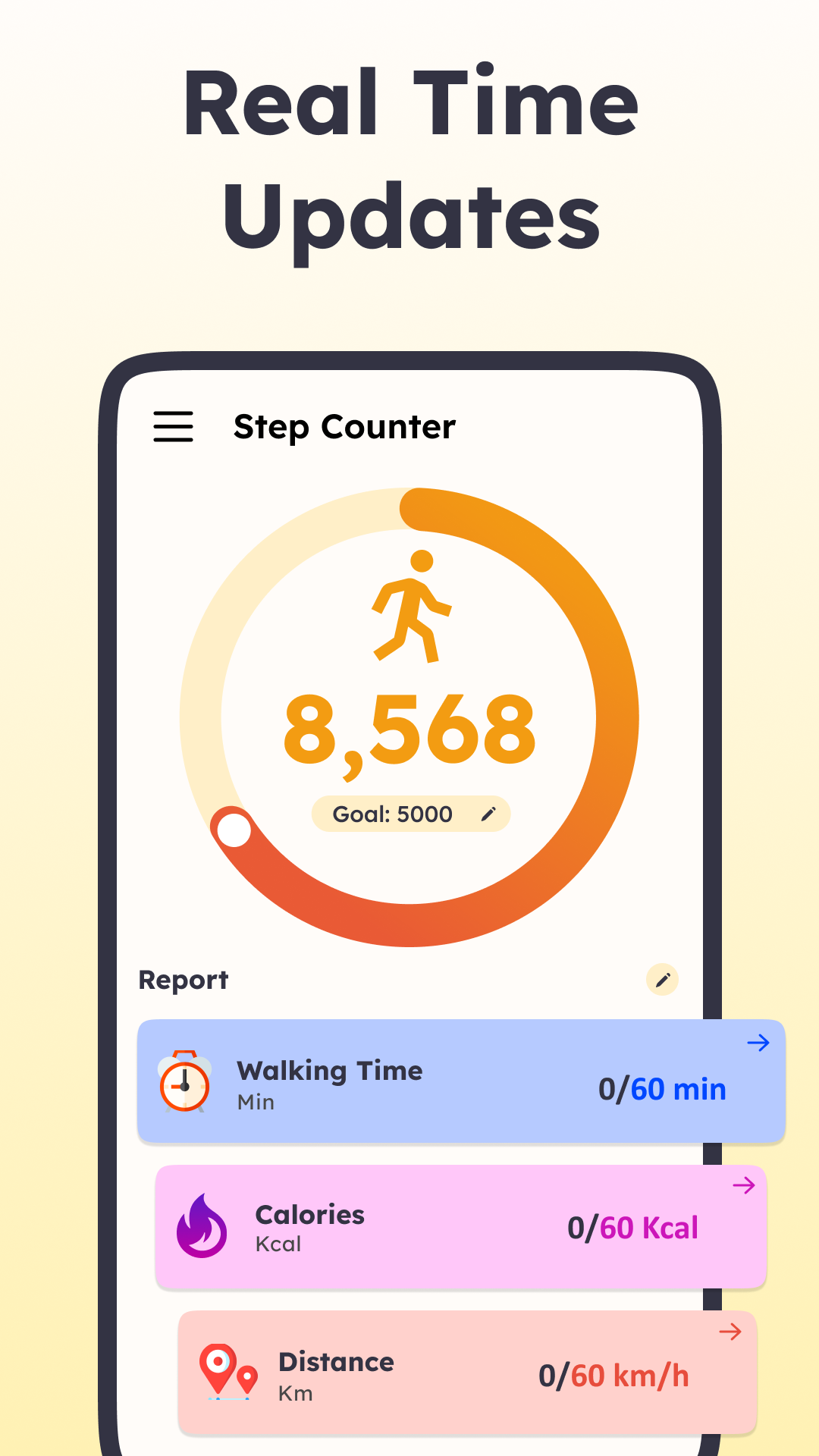 اسکرین شات 2 برنامه Step Counter & Pedometer