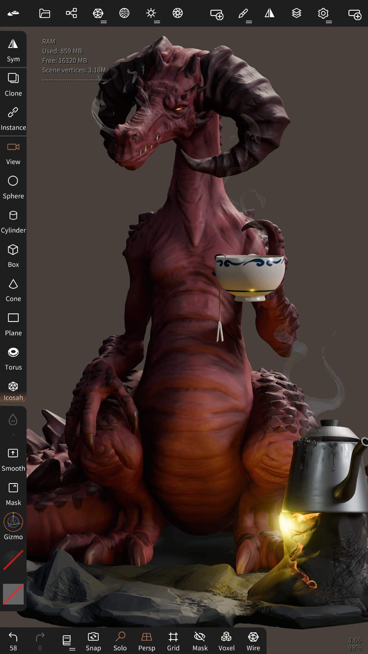 اسکرین شات 1 برنامه Nomad Sculpt