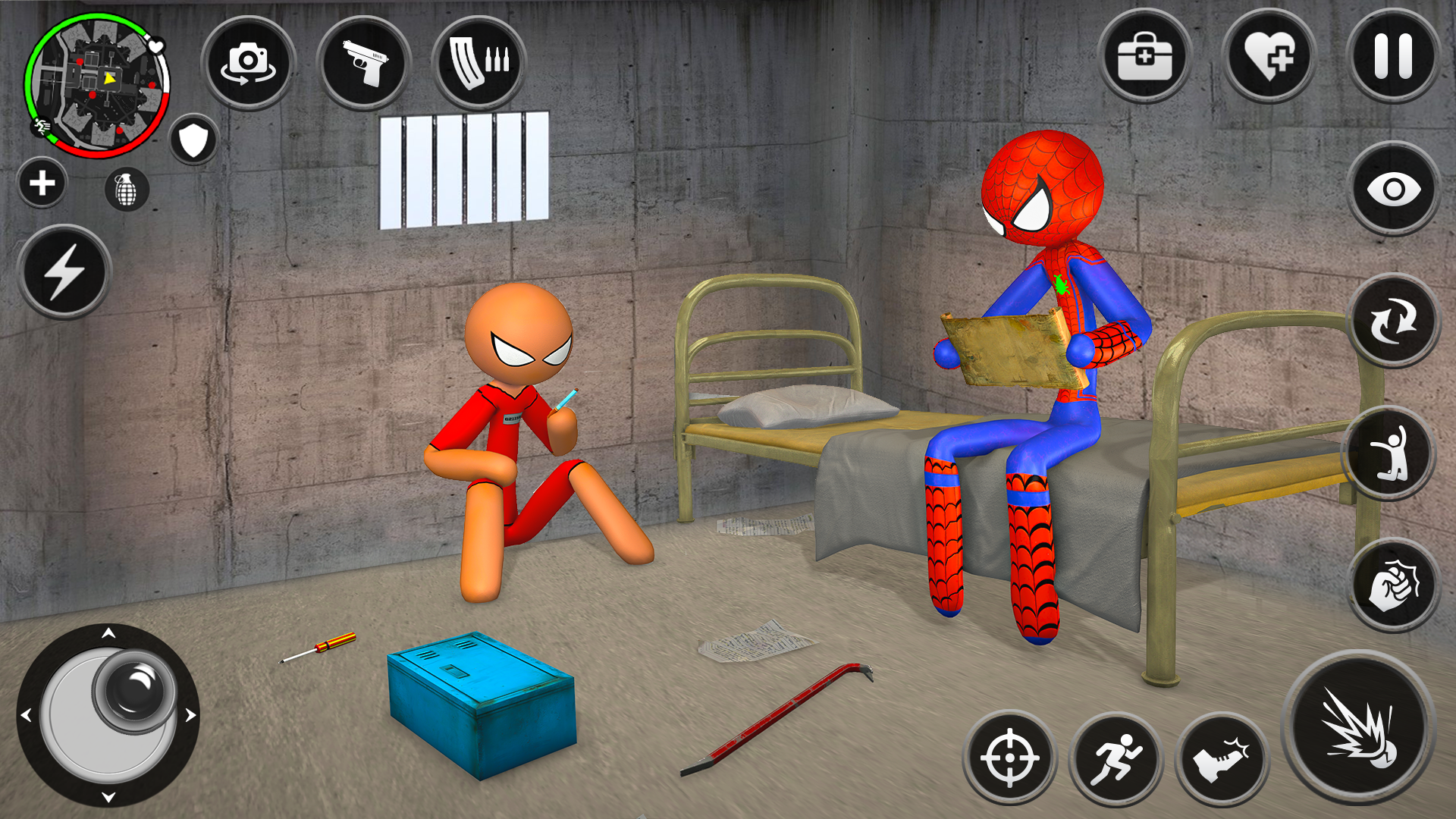 اسکرین شات 3 بازی Spider Stick Hero Prison Break