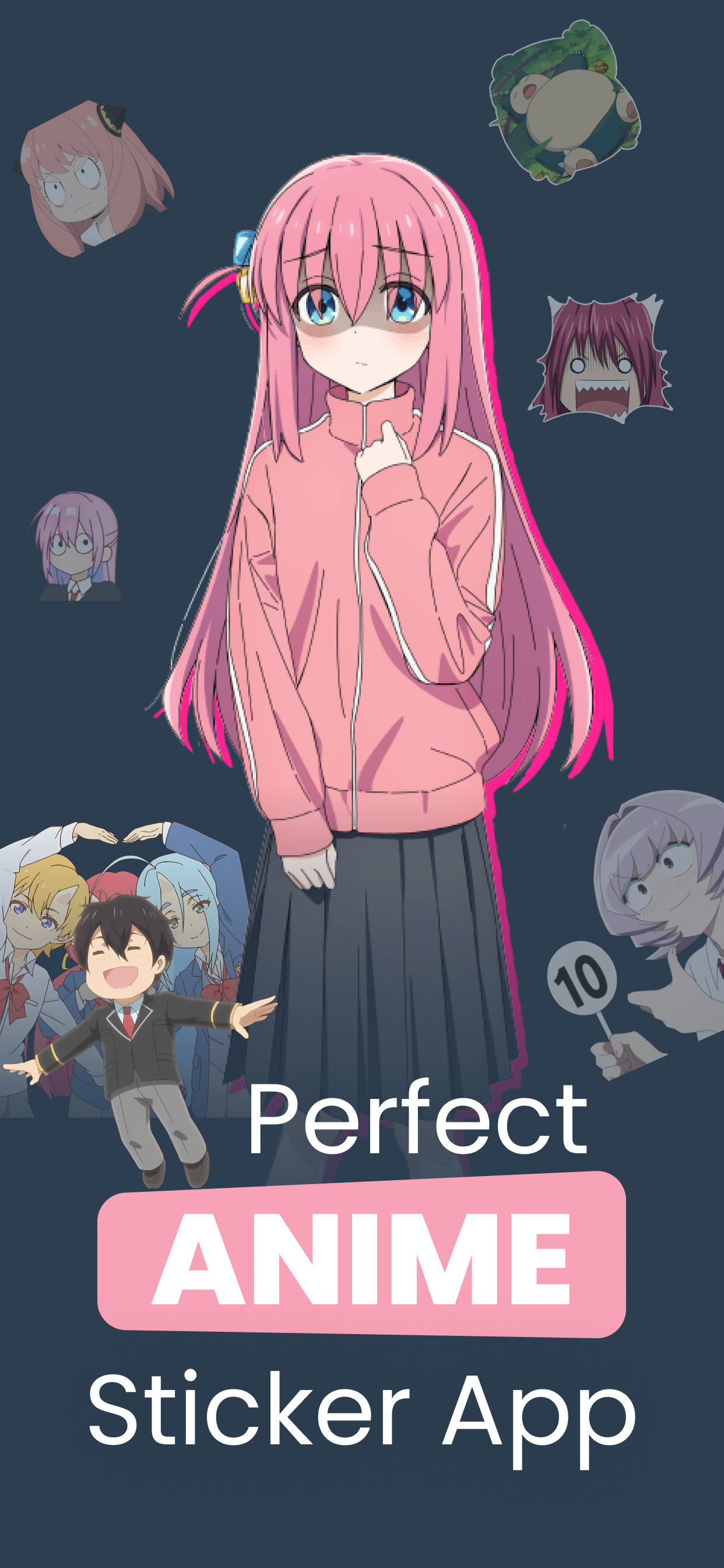 اسکرین شات 1 برنامه Anime Stickers For WASticker