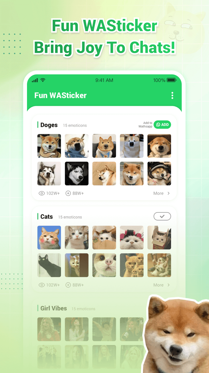 اسکرین شات 1 برنامه fun WASticker