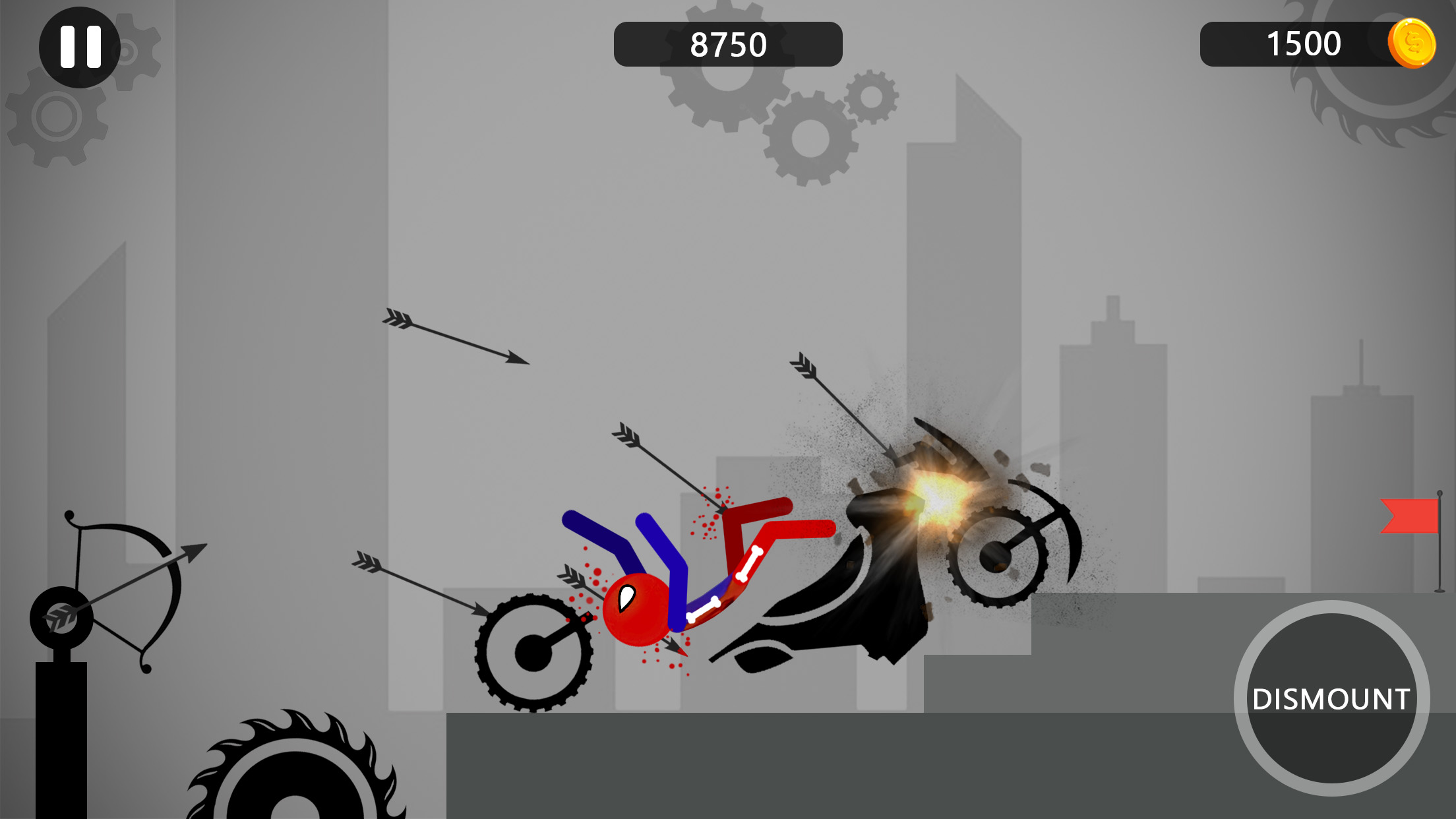 اسکرین شات 3 بازی Stickman Ragdoll Dismount Flip