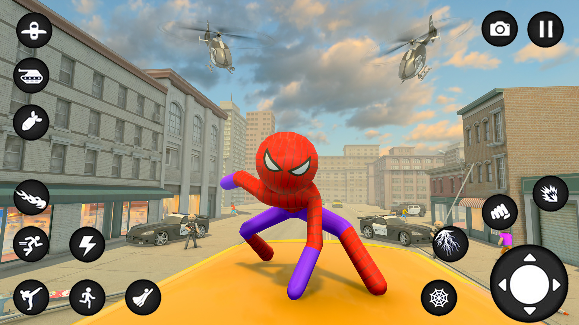 اسکرین شات 1 بازی Spider Stickman Rope Hero Game