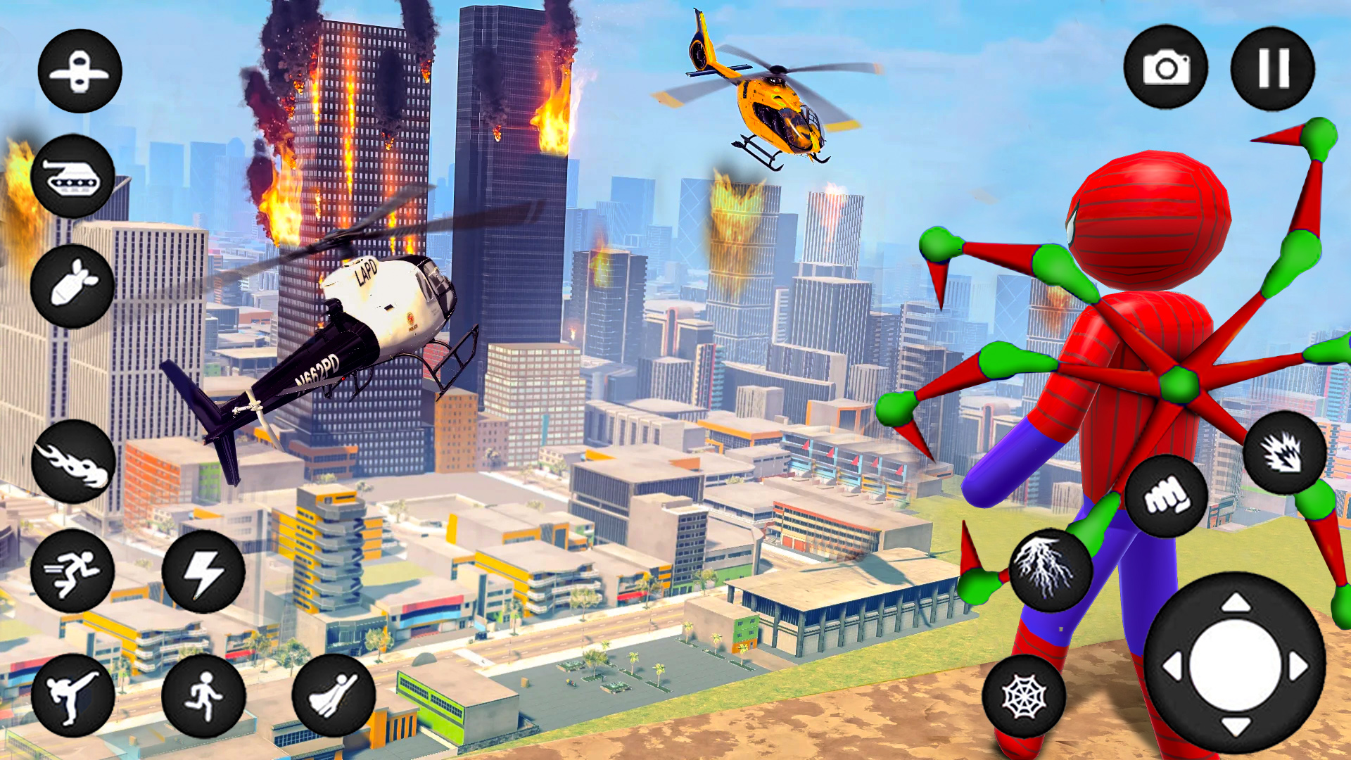 اسکرین شات 5 بازی Spider Stickman Rope Hero Game