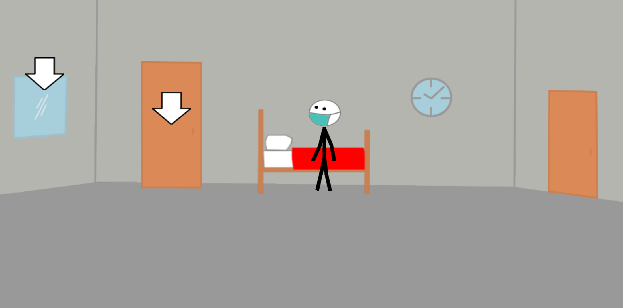 اسکرین شات 3 بازی Stickman Escape Hospital Virus