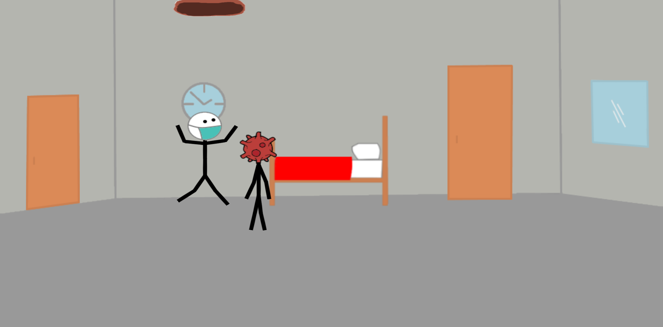 اسکرین شات 1 بازی Stickman Escape Hospital Virus