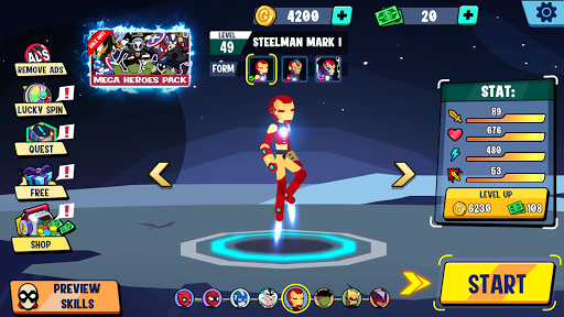 اسکرین شات 6 بازی Stickman Superhero - Super Stick Heroes Fight
