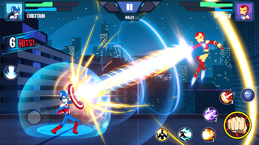 اسکرین شات 1 بازی Stickman Superhero - Super Stick Heroes Fight