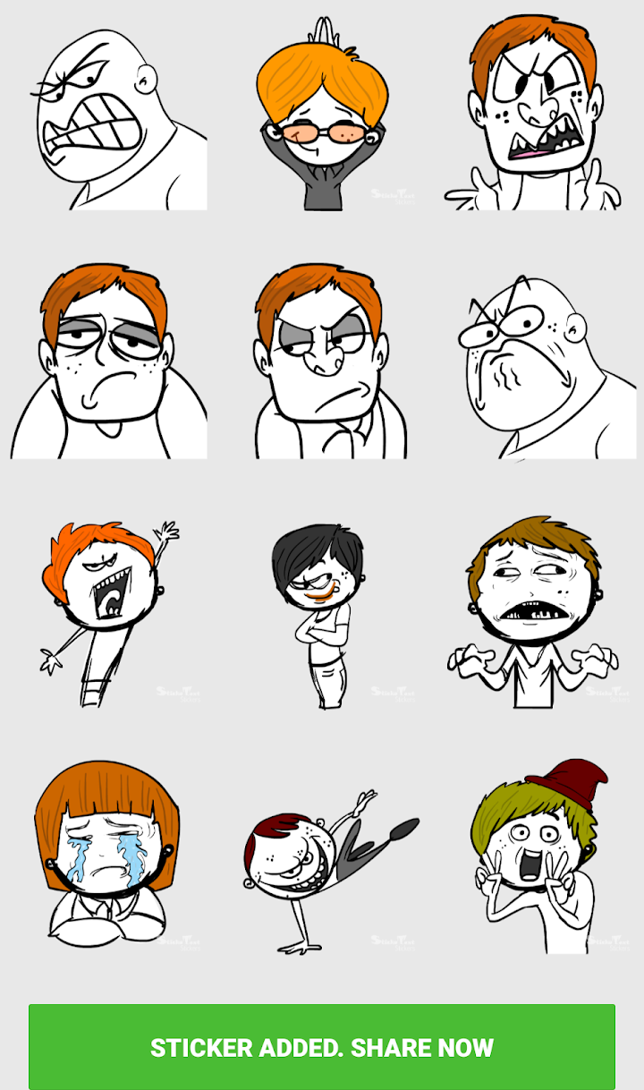 اسکرین شات 5 برنامه Animated Stickers Maker, Text Stickers & GIF Maker