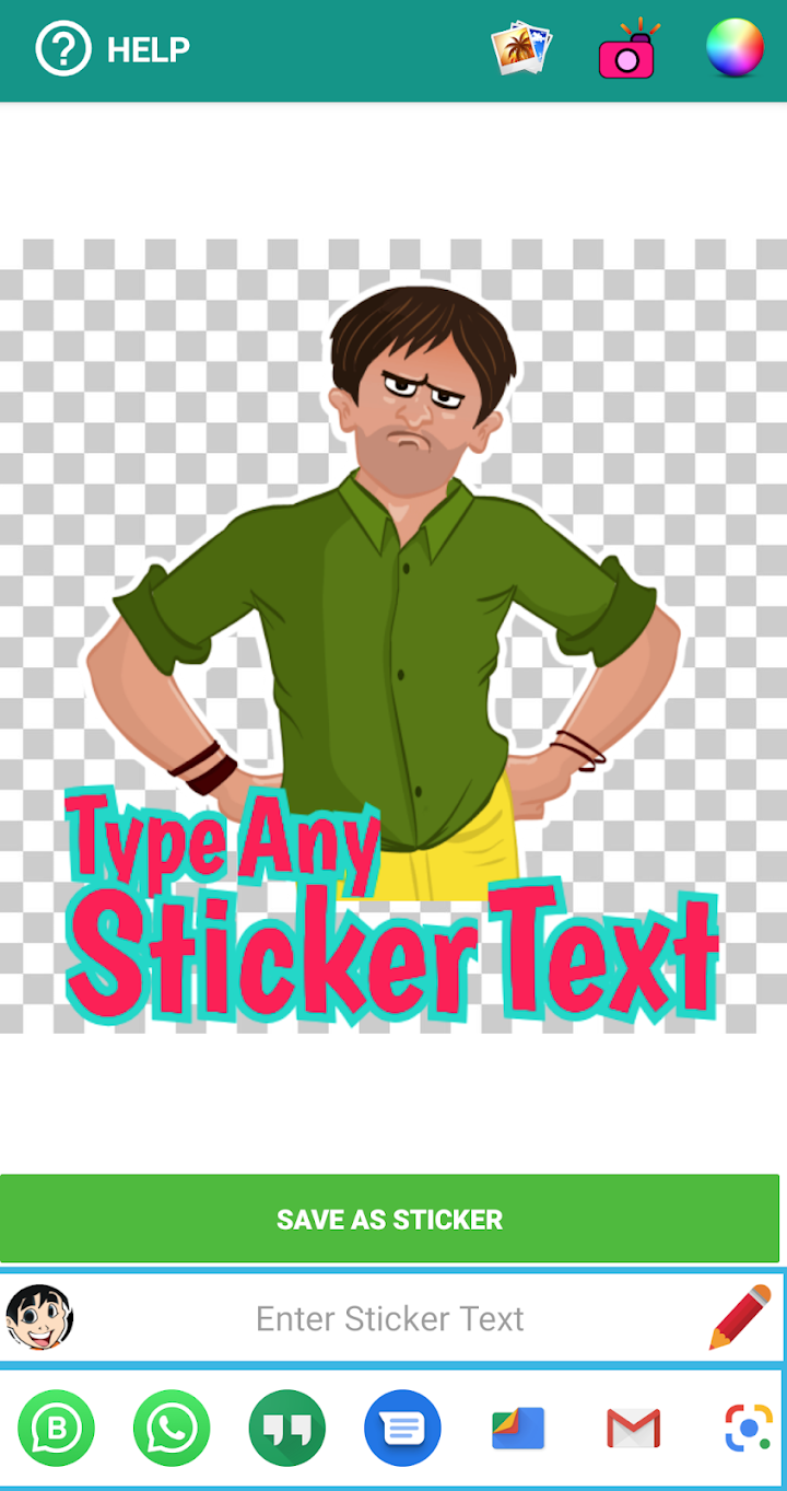 اسکرین شات 1 برنامه Animated Stickers Maker, Text Stickers & GIF Maker
