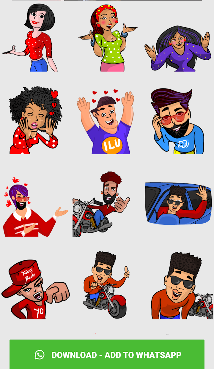 اسکرین شات 4 برنامه Animated Stickers Maker, Text Stickers & GIF Maker