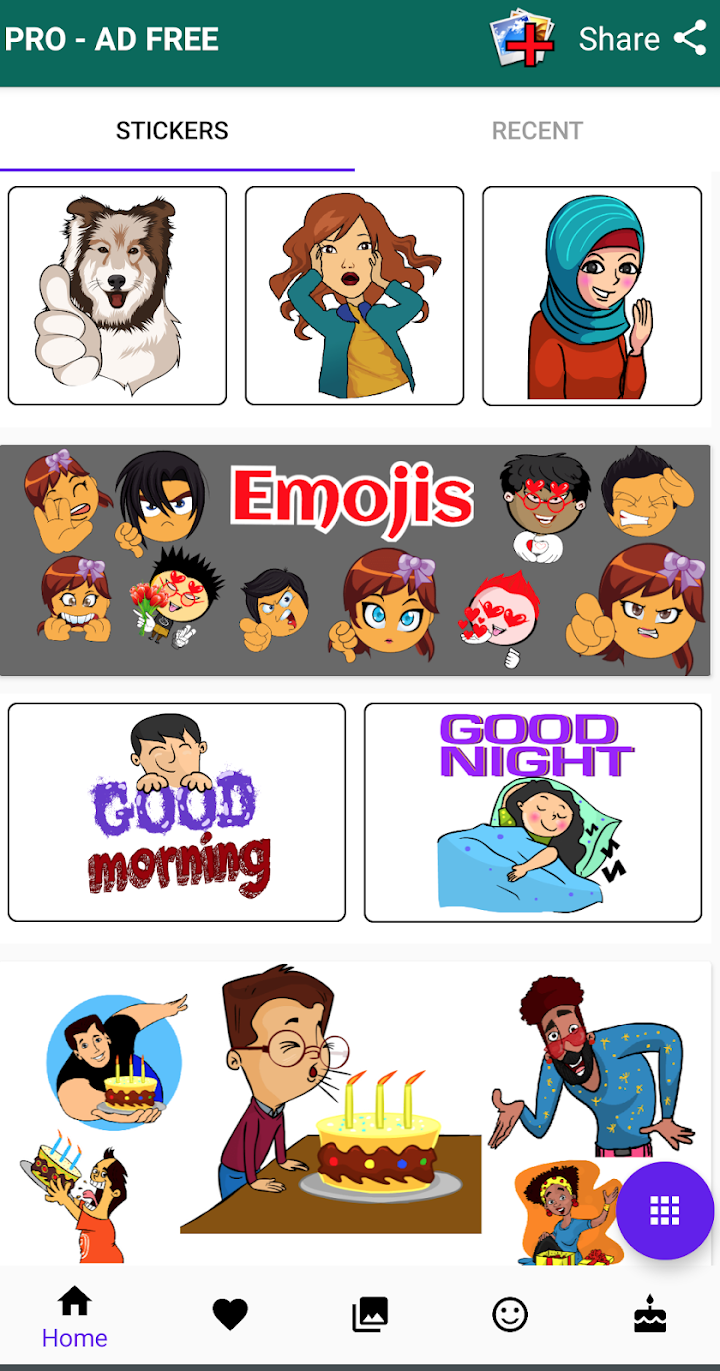 اسکرین شات 2 برنامه Animated Stickers Maker, Text Stickers & GIF Maker