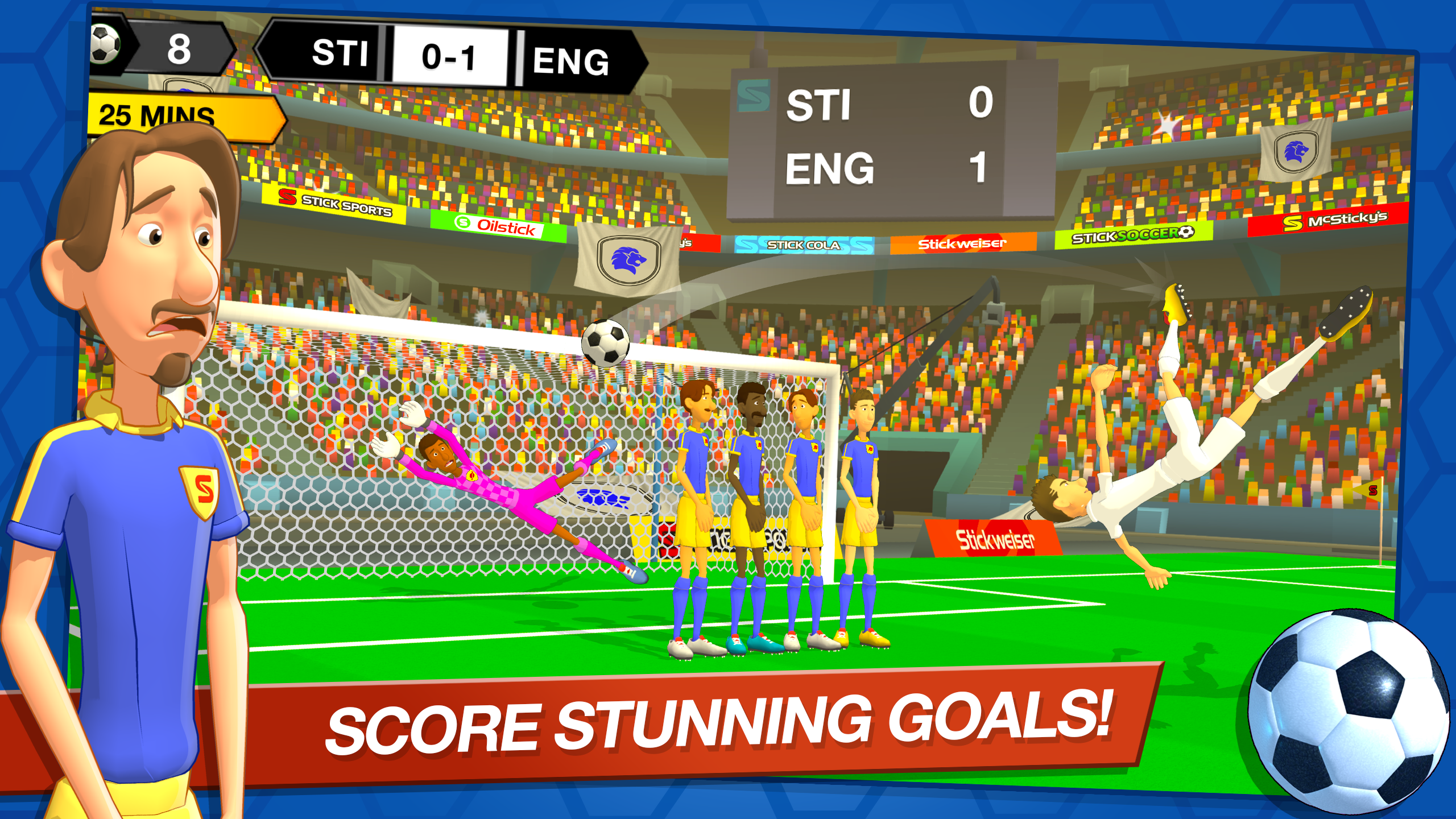 اسکرین شات 1 بازی Stick Soccer 2