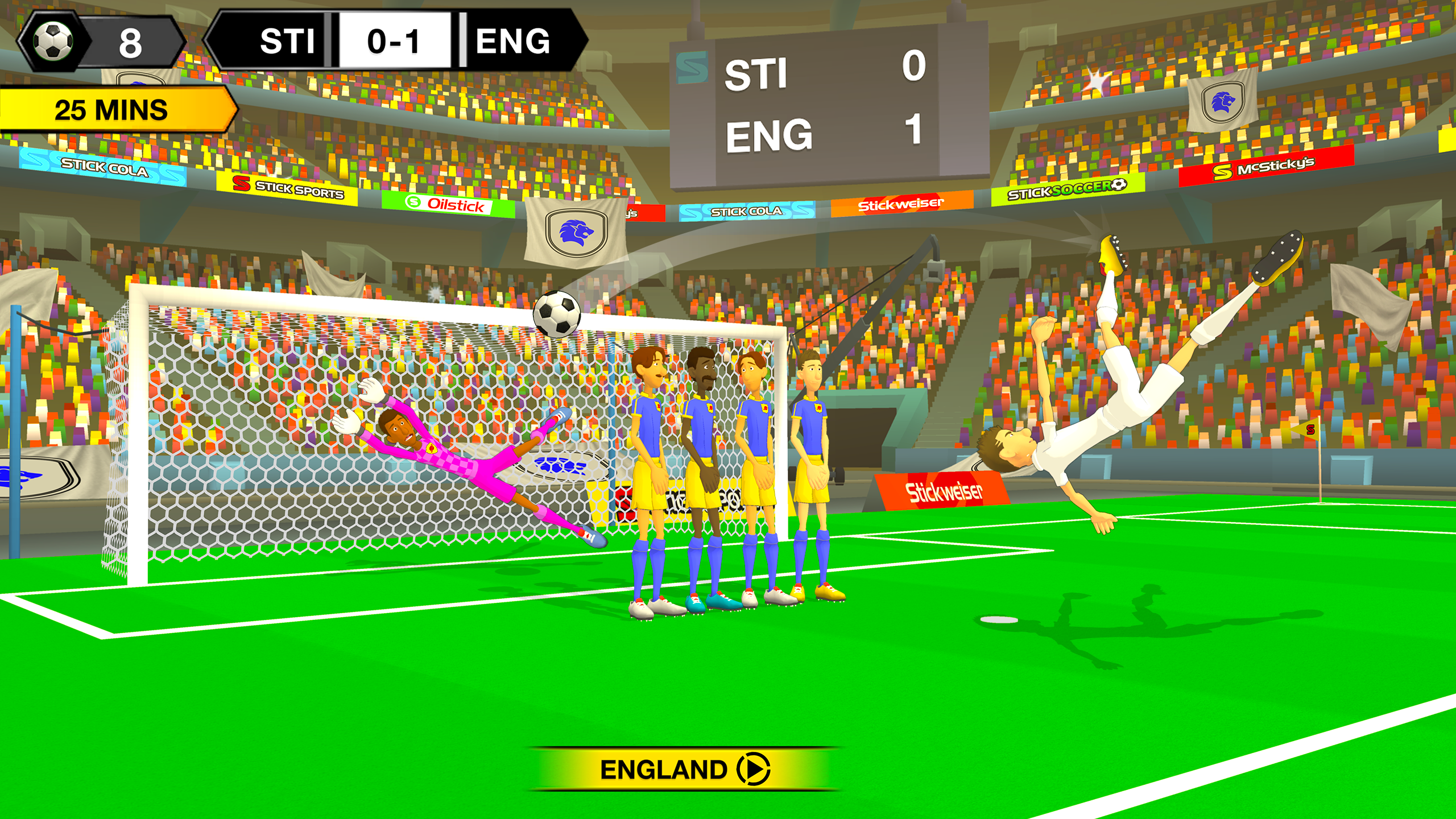 اسکرین شات 6 بازی Stick Soccer 2