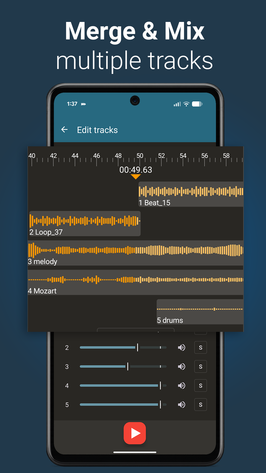 اسکرین شات 4 برنامه Up Tempo: Pitch, Speed Changer
