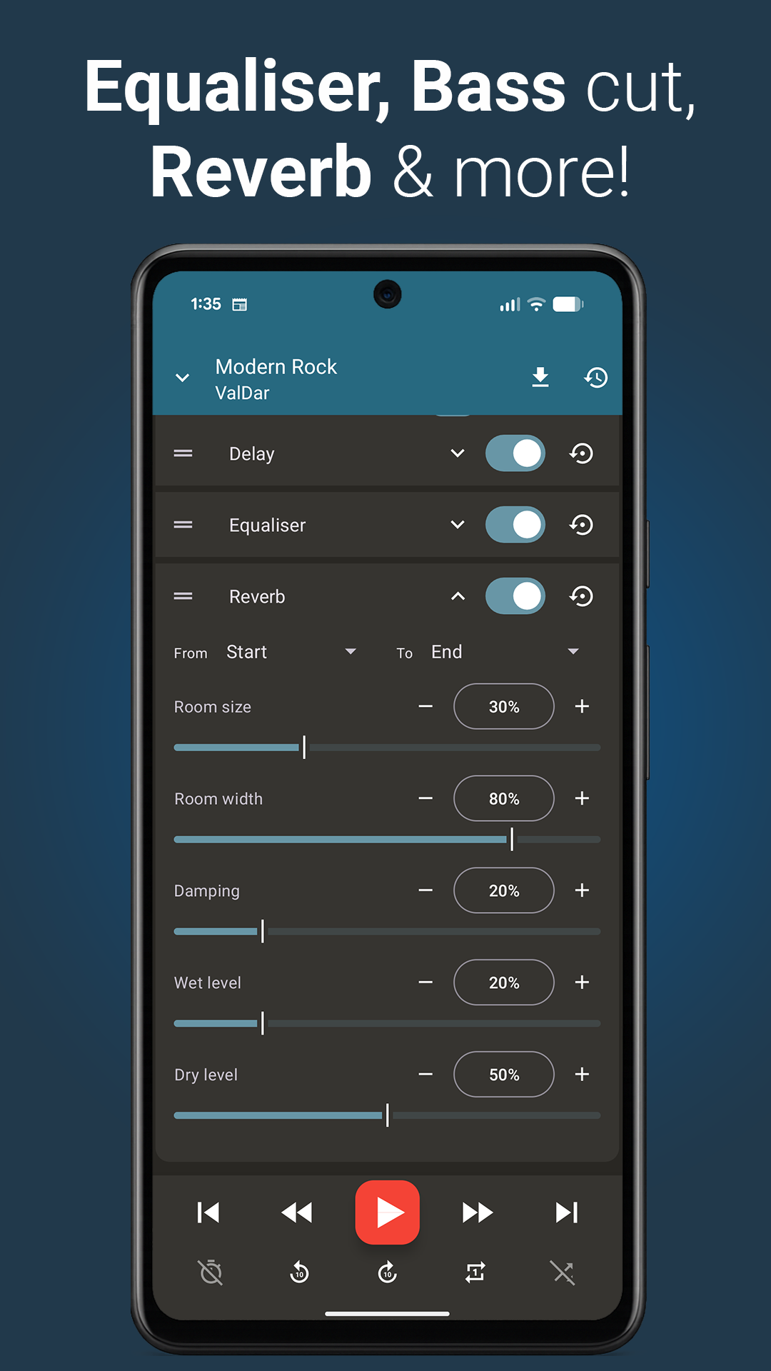 اسکرین شات 6 برنامه Up Tempo: Pitch, Speed Changer
