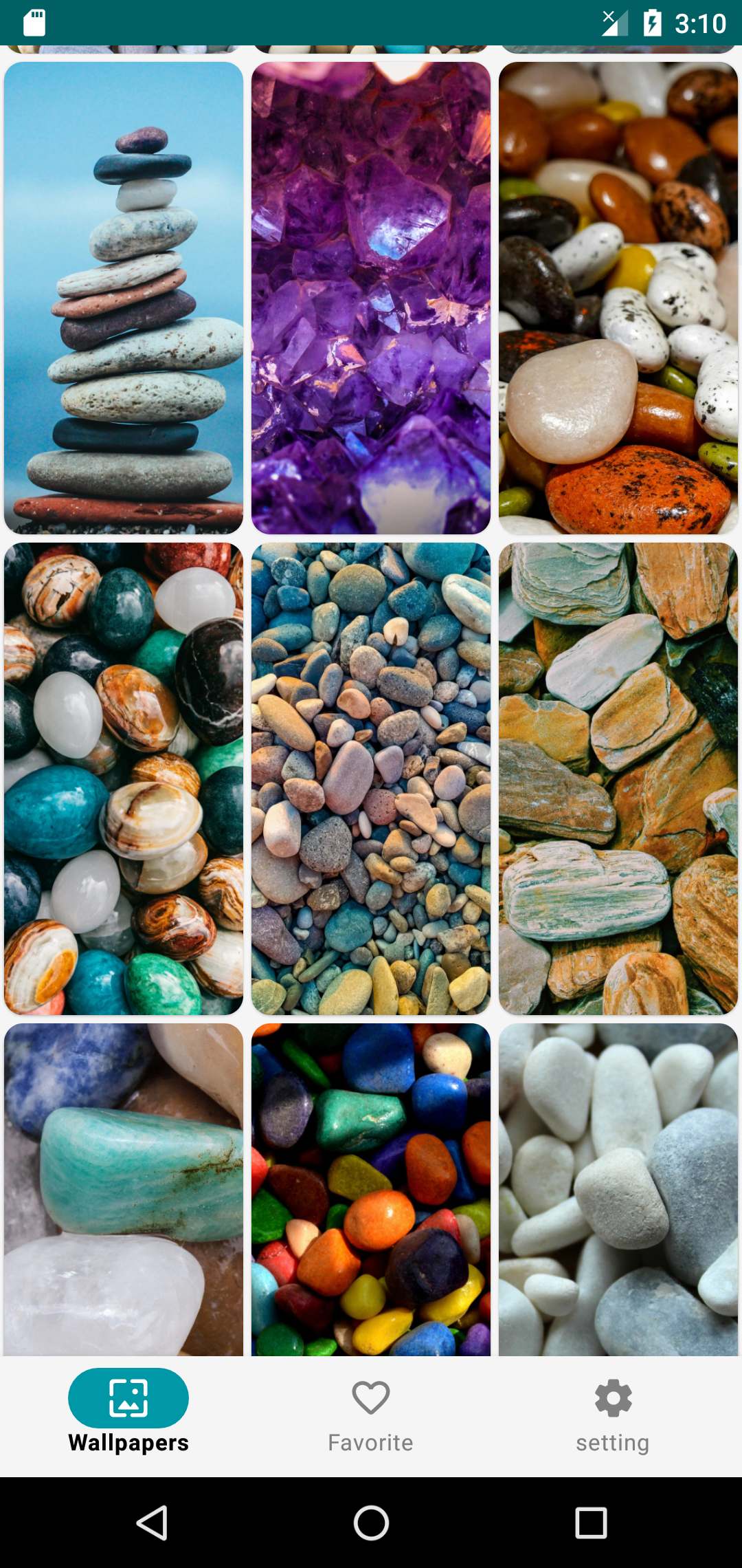 اسکرین شات 2 برنامه Stone Wallpapers 4K