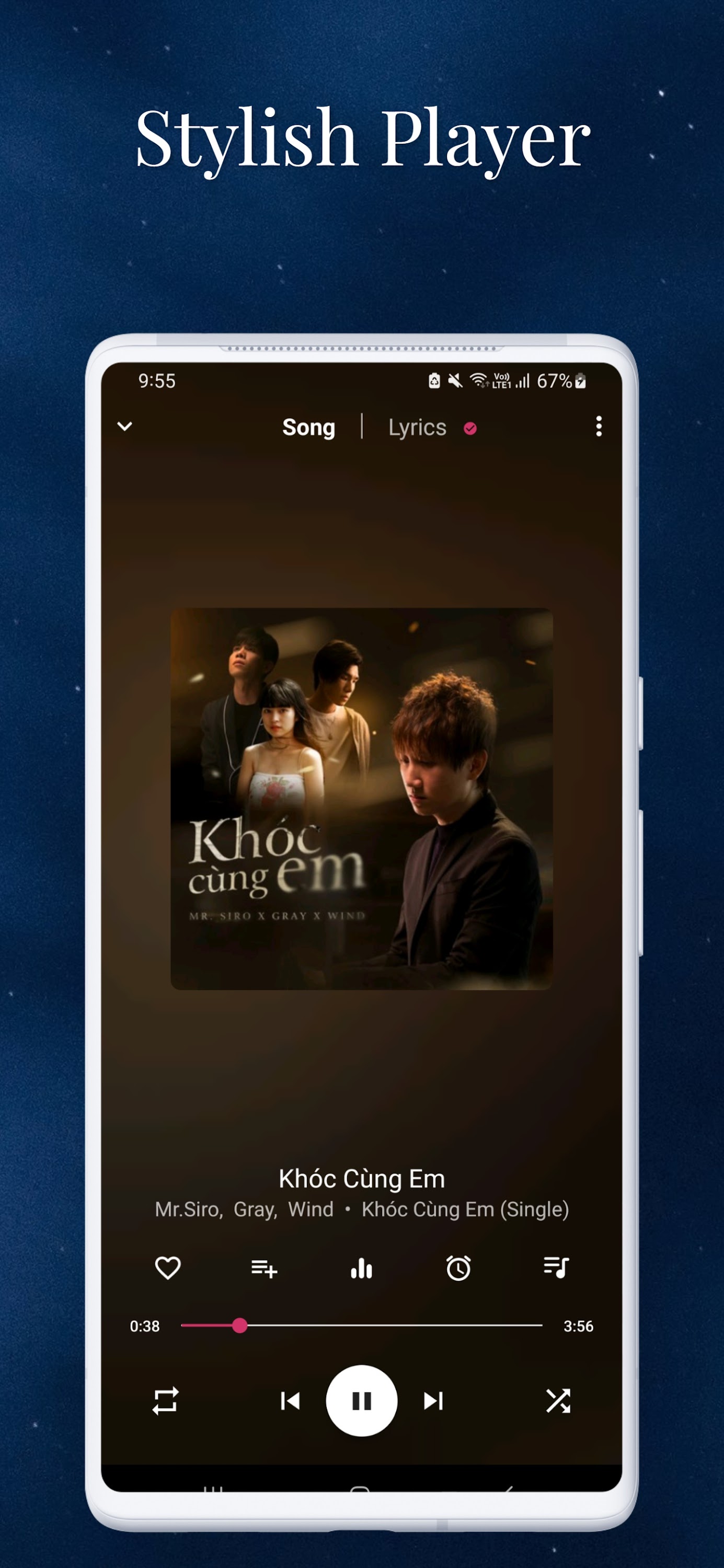 اسکرین شات 3 برنامه Music Player - MP3 Player