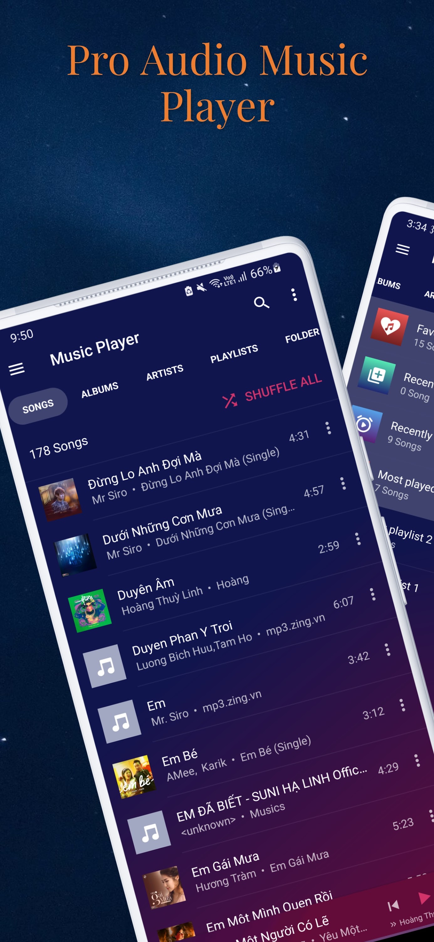 اسکرین شات 1 برنامه Music Player - MP3 Player