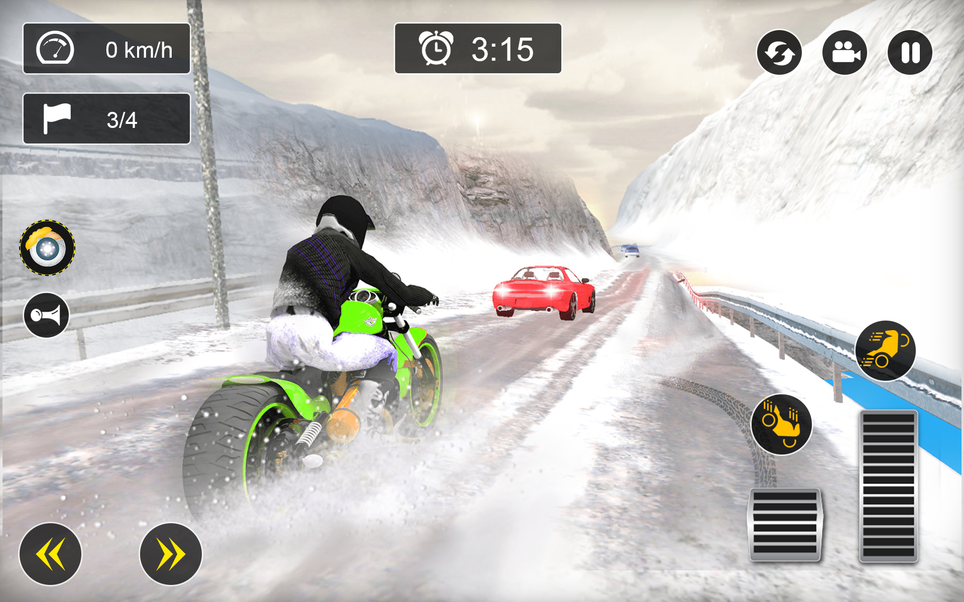 اسکرین شات 8 برنامه Snow Mountain Bike Racing Game