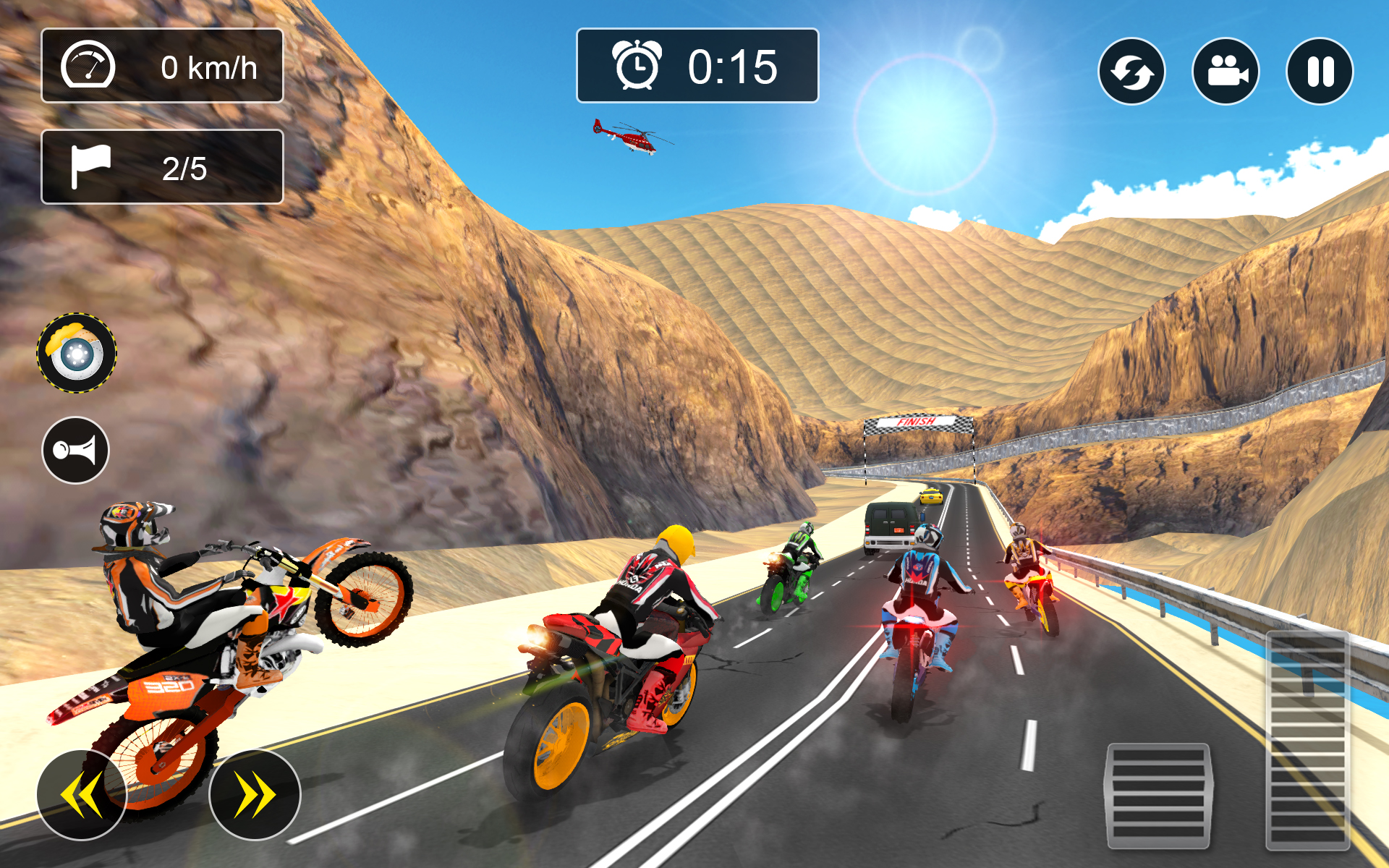 اسکرین شات 4 برنامه Snow Mountain Bike Racing Game