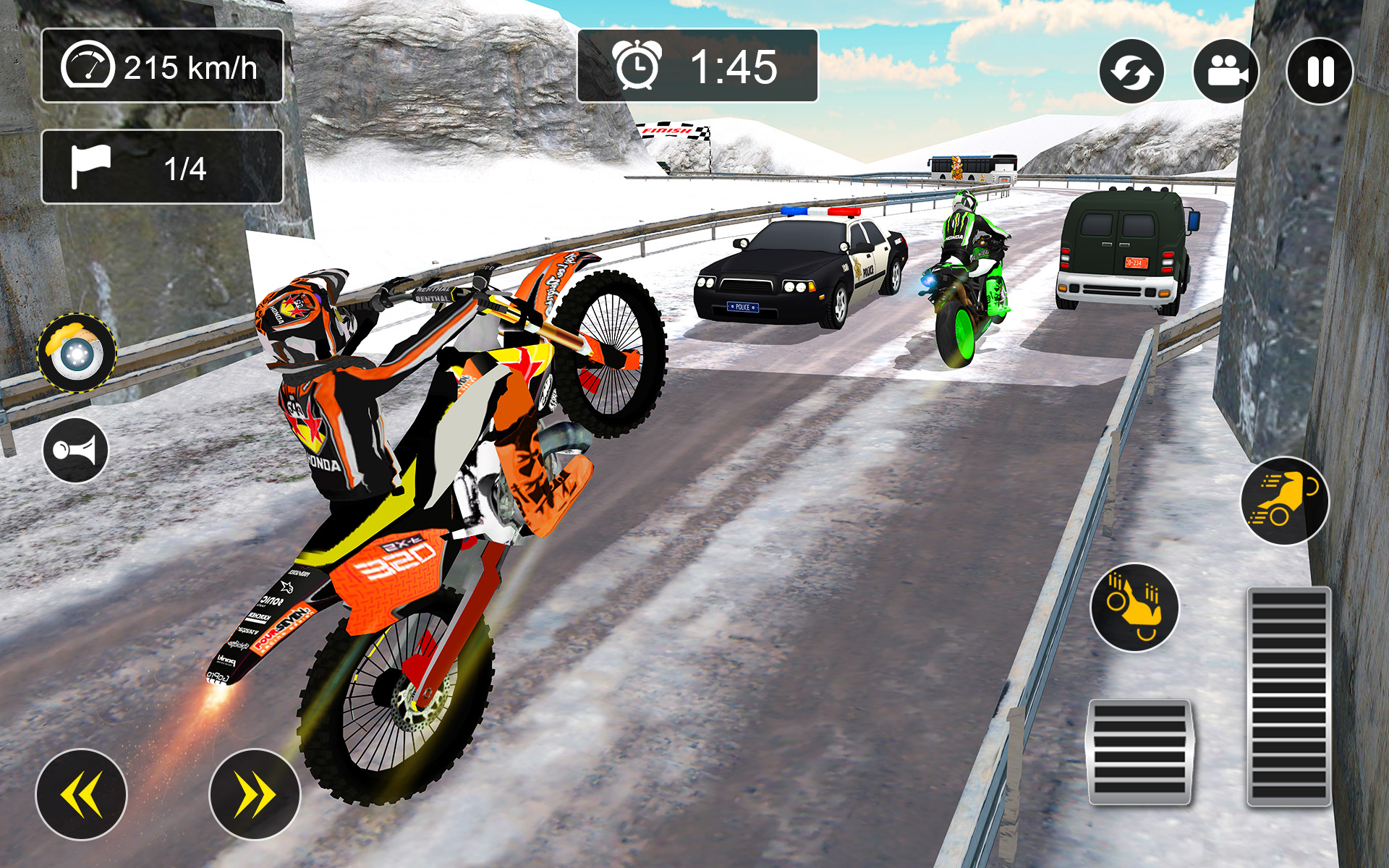 اسکرین شات 7 برنامه Snow Mountain Bike Racing Game