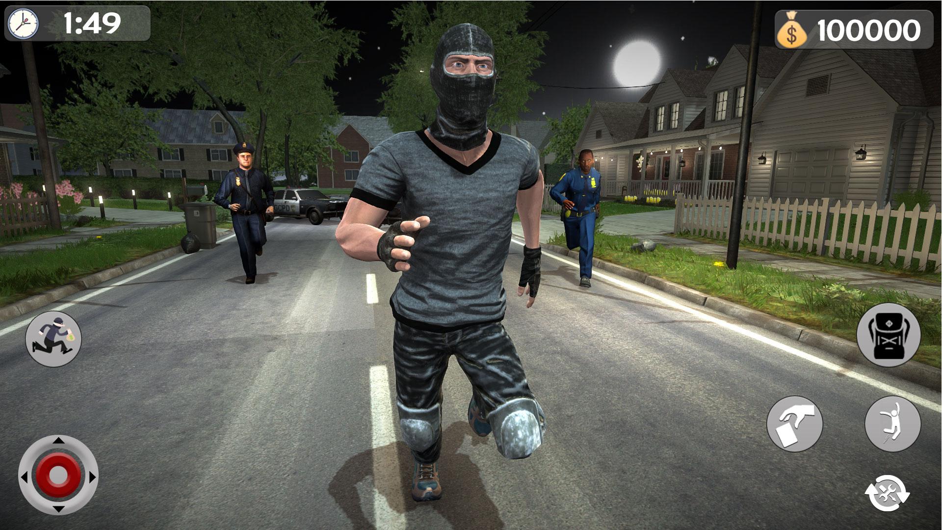اسکرین شات 1 برنامه Crime City Thief Simulator 3D