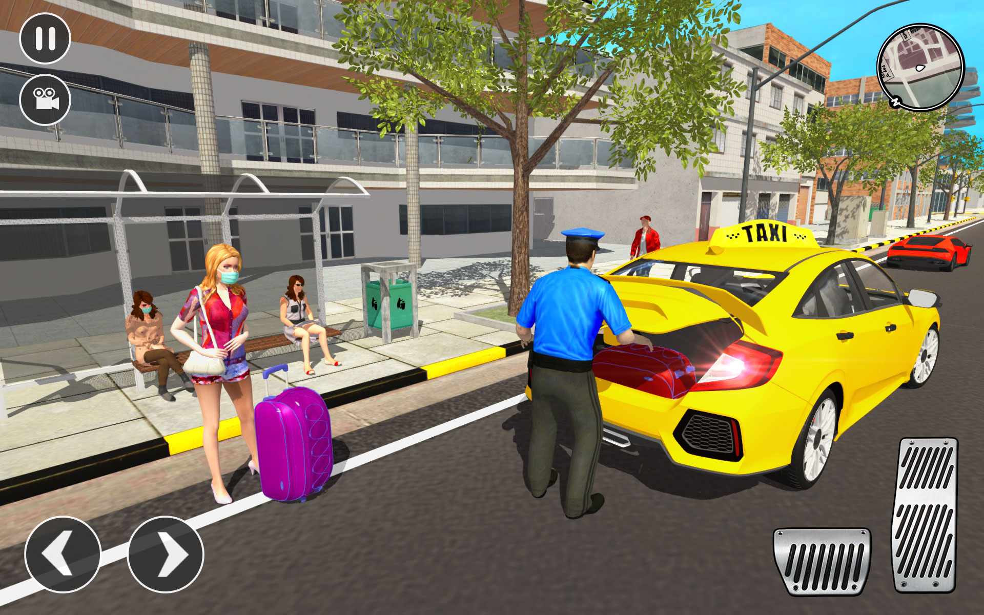 اسکرین شات 3 برنامه Open World Taxi Sim 2023